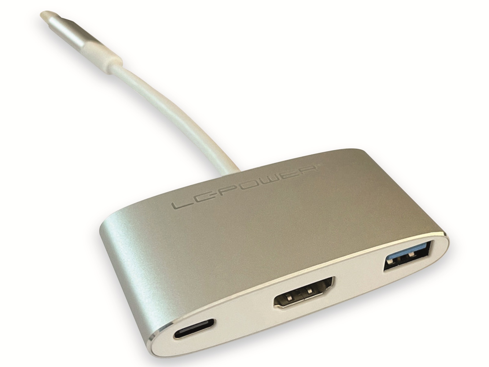 LC POWER USB-Hub LC-HUB-C-MULTI-4, USB 3.0, Typ-C, 100W PD, 4K HDMI