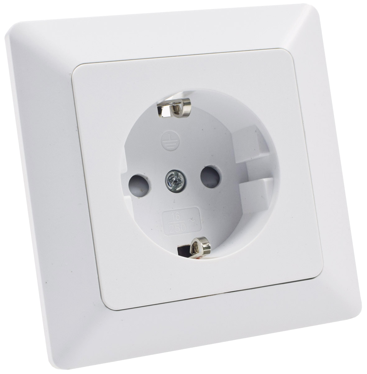 MILOS Schutzkontakt-Steckdose 22770, 16A/250V, Klemmanschluss, weiß matt MILOS Schutzkontakt-Steckdose 22770, 16A/250V, Klemmanschluss, weiß matt