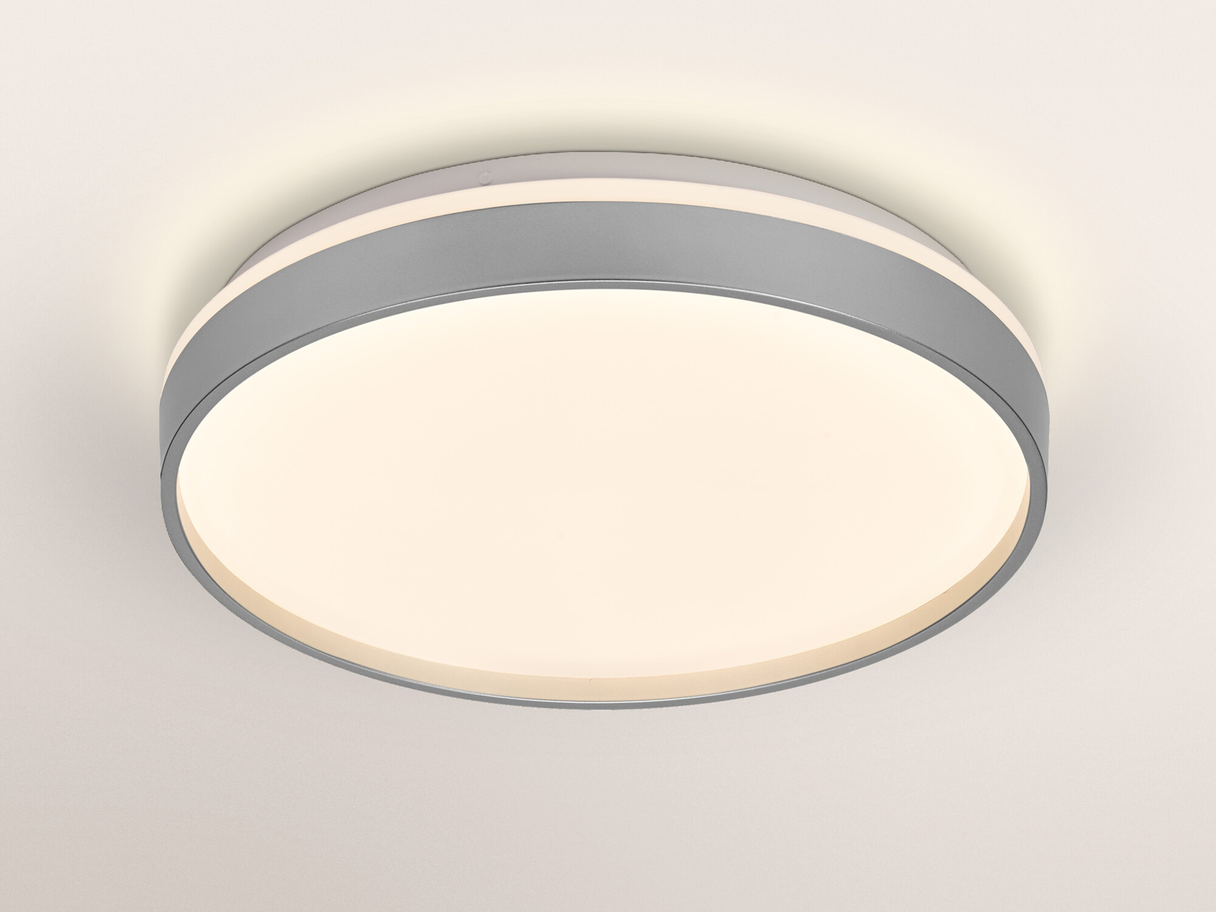 OSRAM LED-Deckenleuchte, 24W, 3000K, 1450lm, warmweiß, IP20, silber, Ø38,5 cm