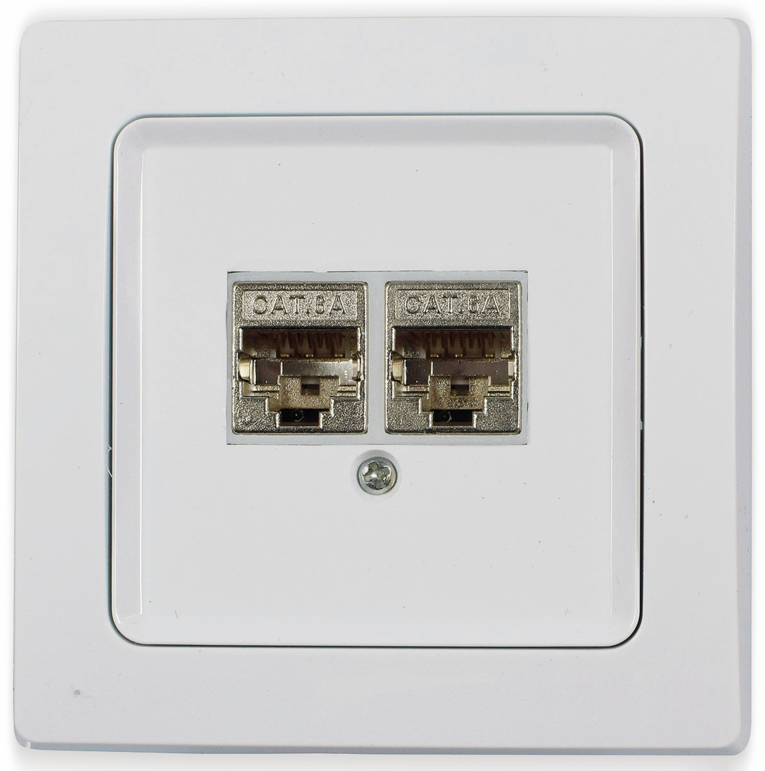 DELPHI RJ45-Doppeldose, CAT.6, weiß