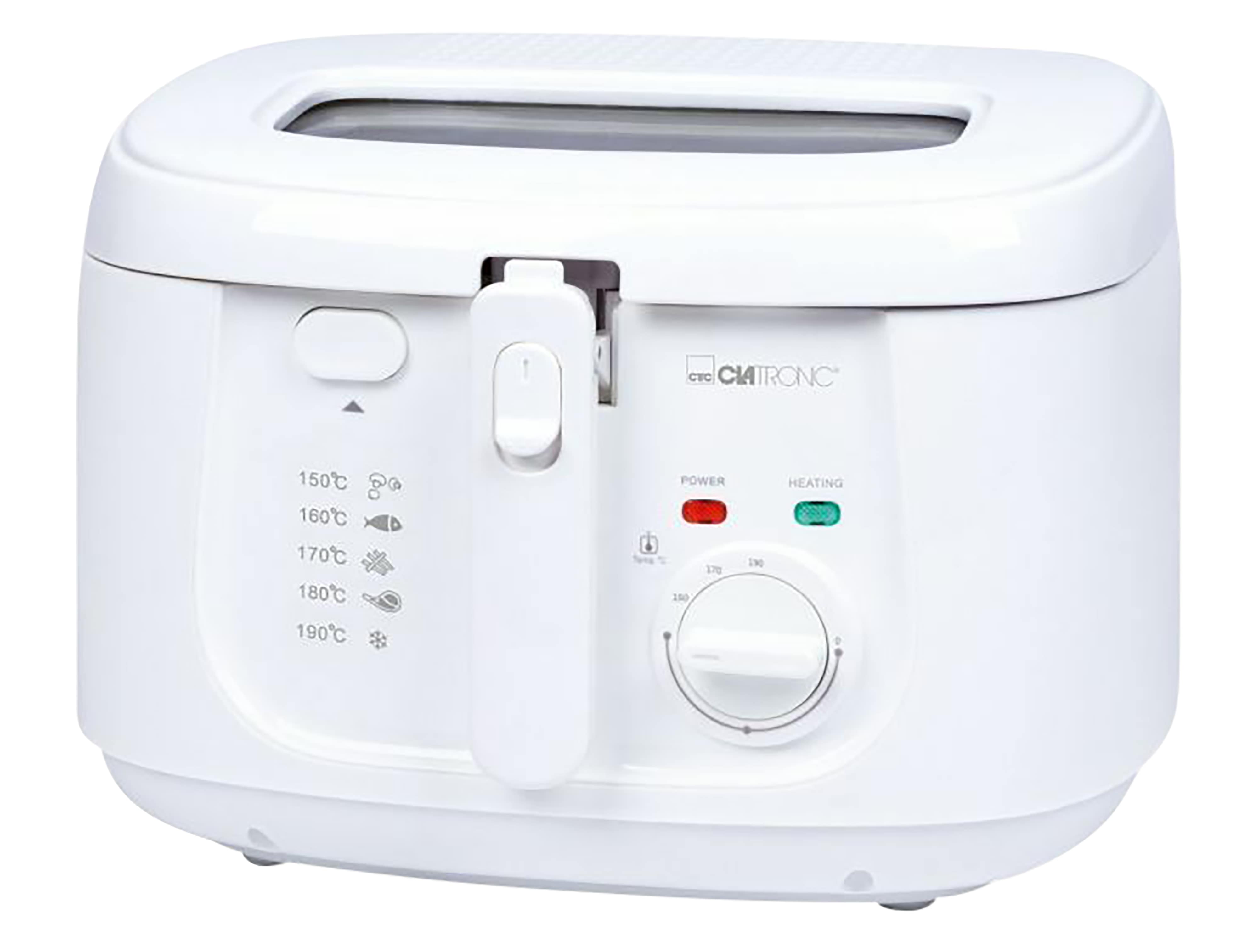 CLATRONIC Fritteuse 2,5L (Öl) FR 3771, antihaftbeschichtet, Cool Toch, 1800W, weiß CLATRONIC Fritteuse 2,5L (Öl) FR 3771, antihaftbeschichtet, Cool Toch, 1800W, weiß