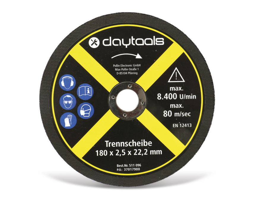 DAYTOOLS Trennscheibe Metall, 180x2,5x22,2 mm, 5 Stück