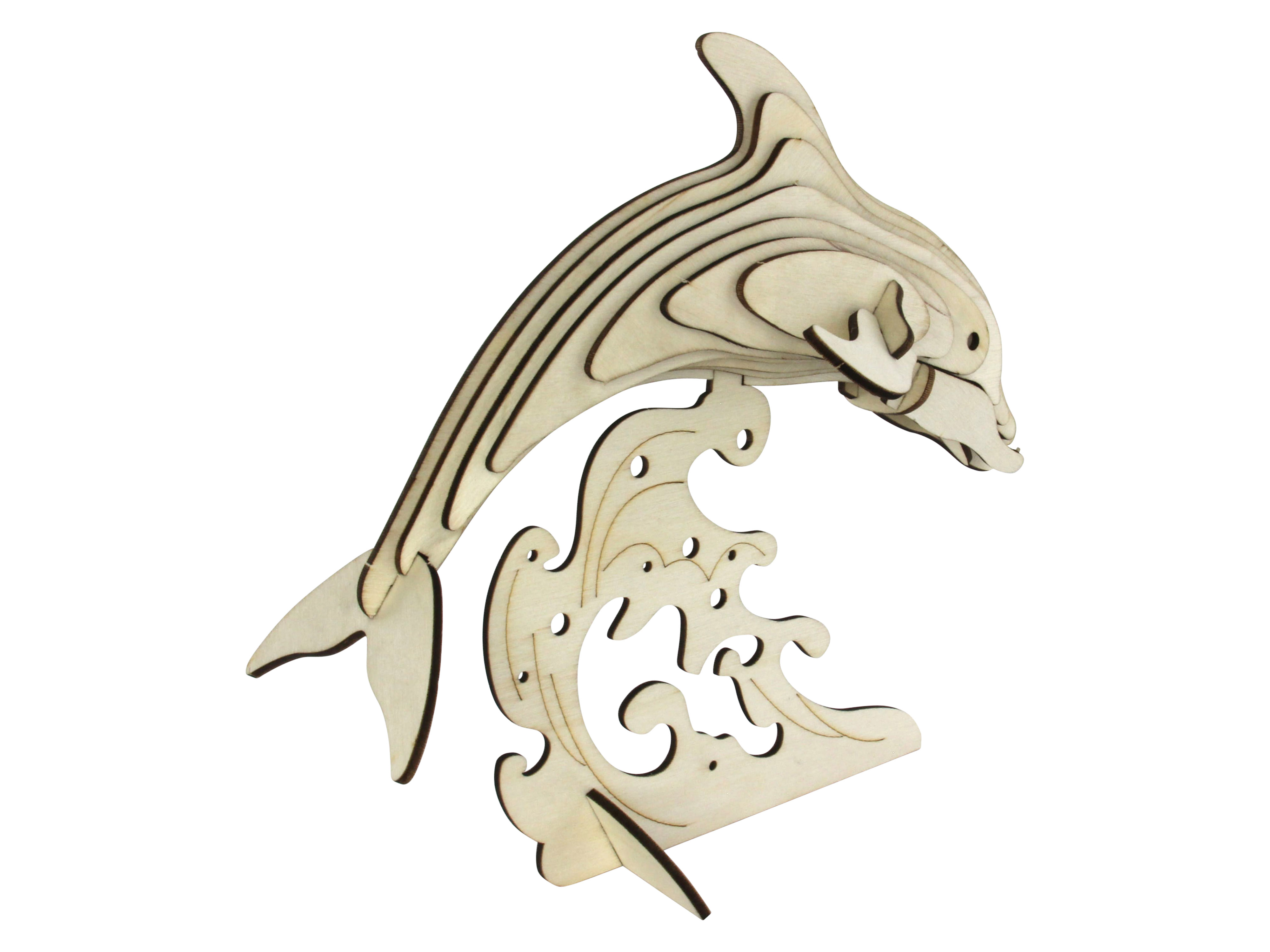 SOL-EXPERT 3D Holz Puzzle Delphin