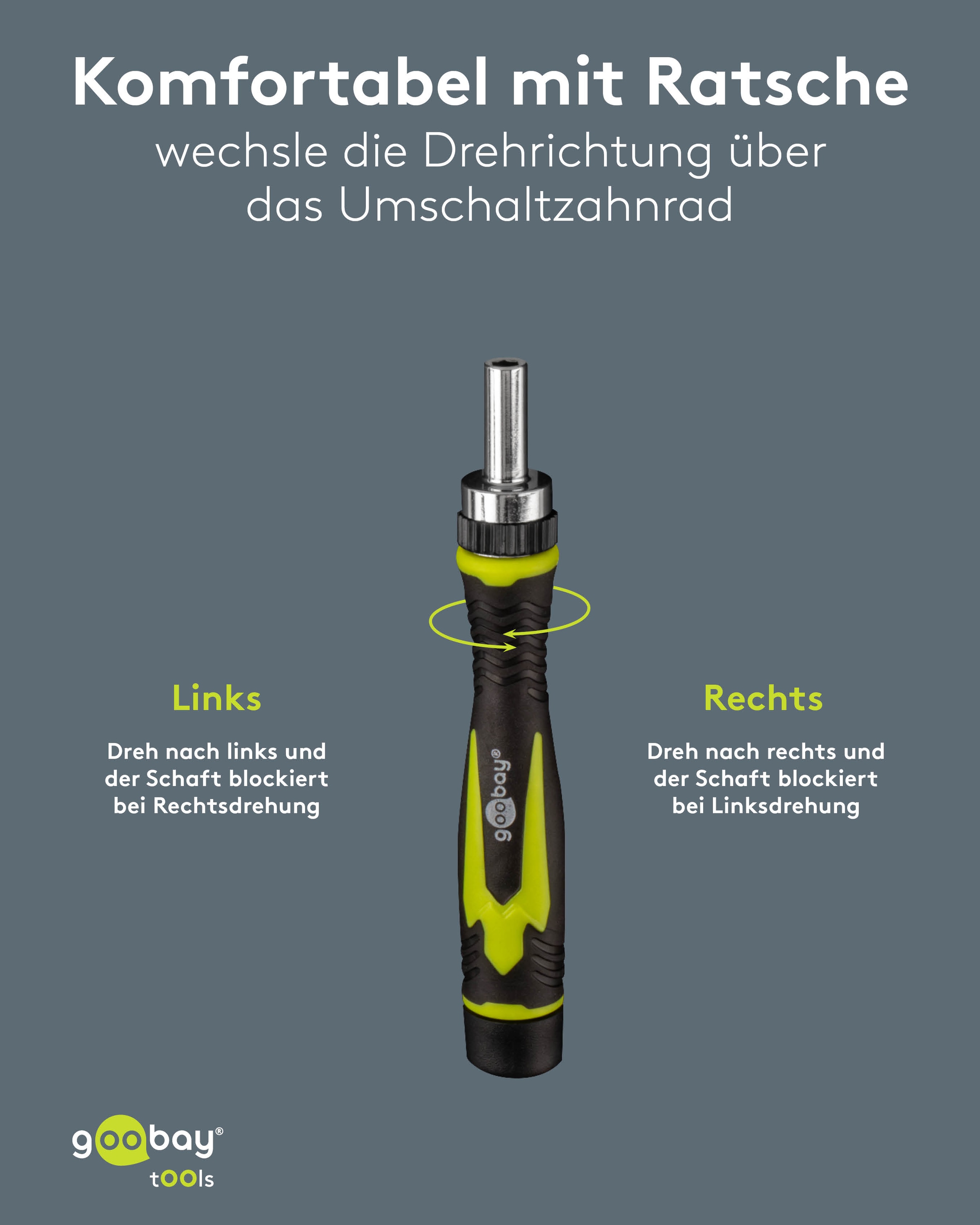 GOOBAY TOOLS Schraubendreher-Set, 77840, mit 26-tlg. Bitsatz