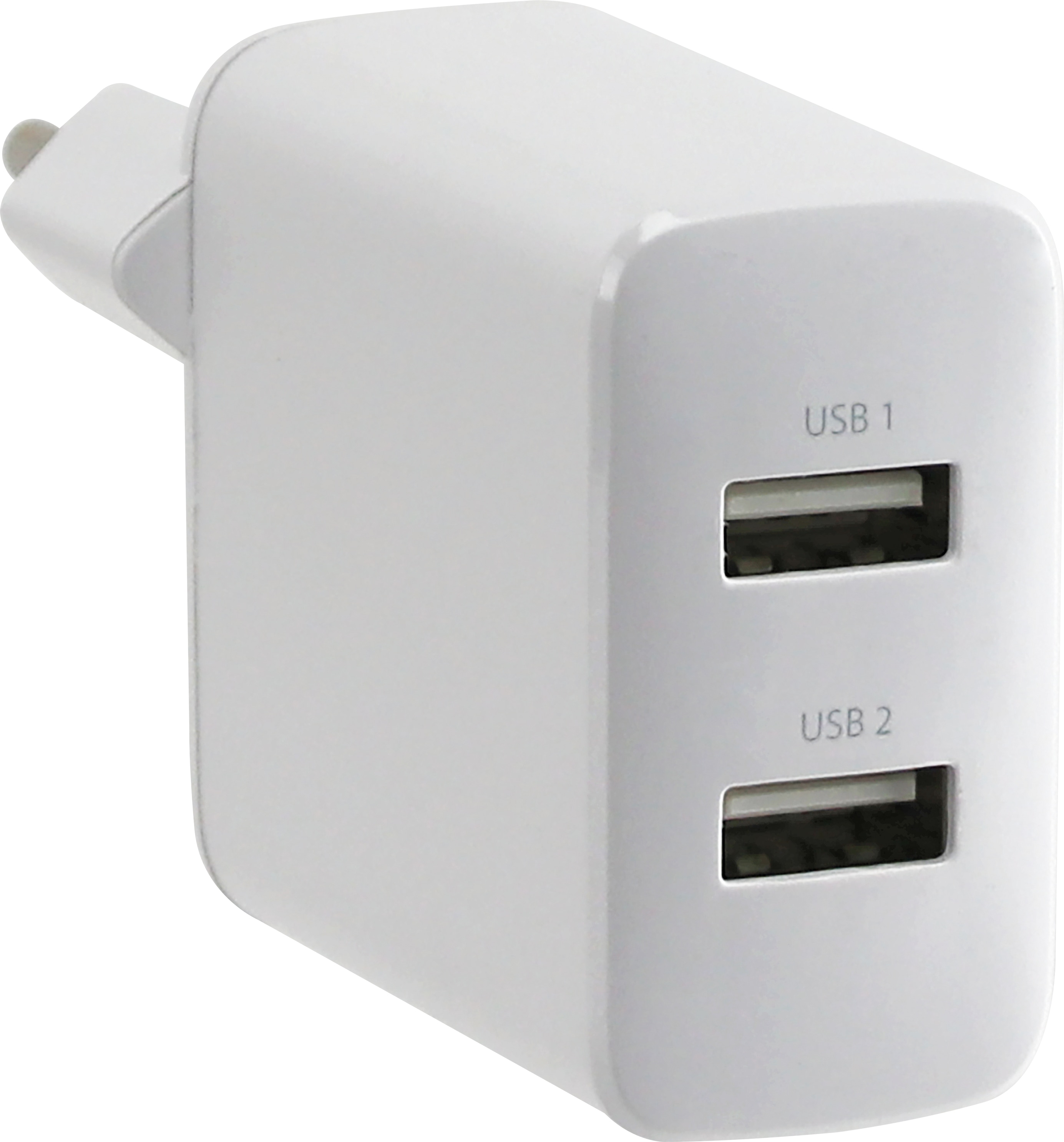 USB-Ladegerät, Dual, 2x 5V/2,4A, 24W, weiß