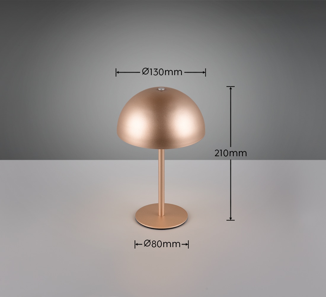 REALITY LED-Akku-Tischleuchte MUNOZ, R54891165, 1,3W, 120lm, 3000K, coffee