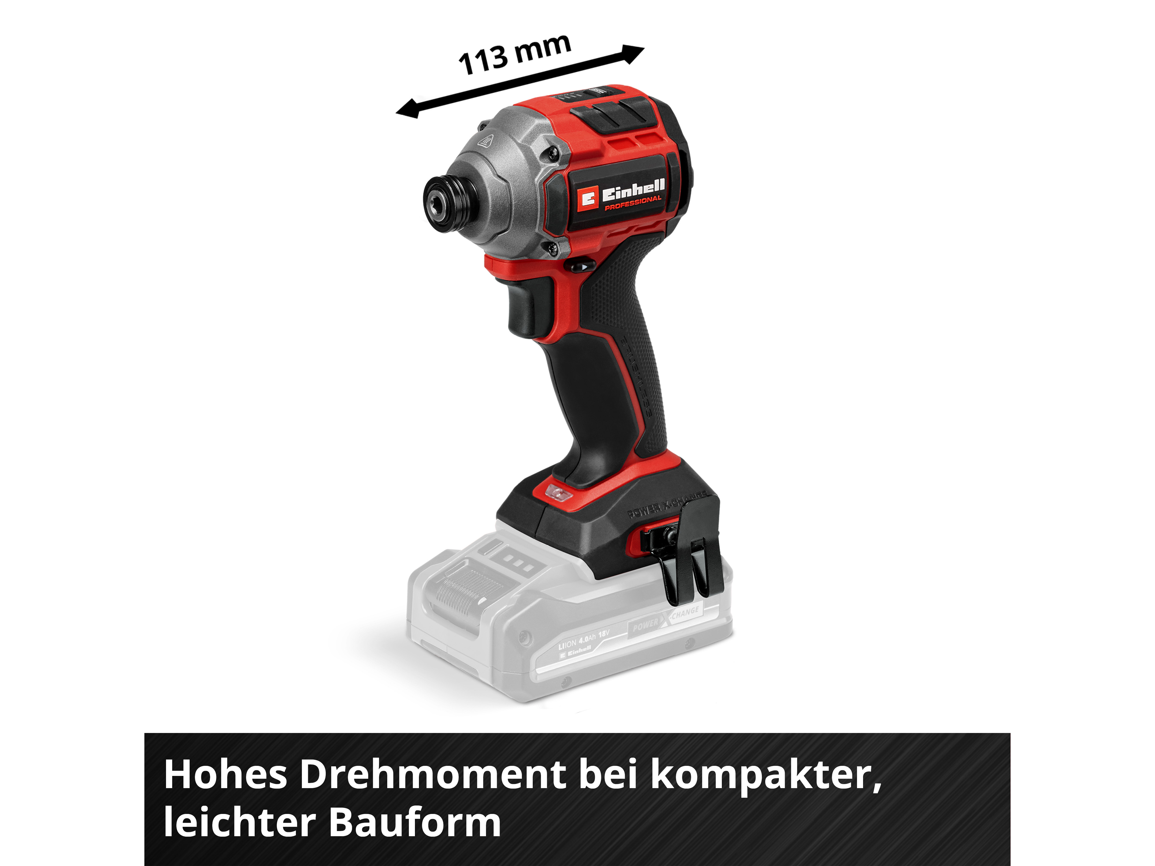 EINHELL PROFESSIONAL Akku-Schlagschrauber TP-CI 18/250-C Li BL, 4510095, Solo