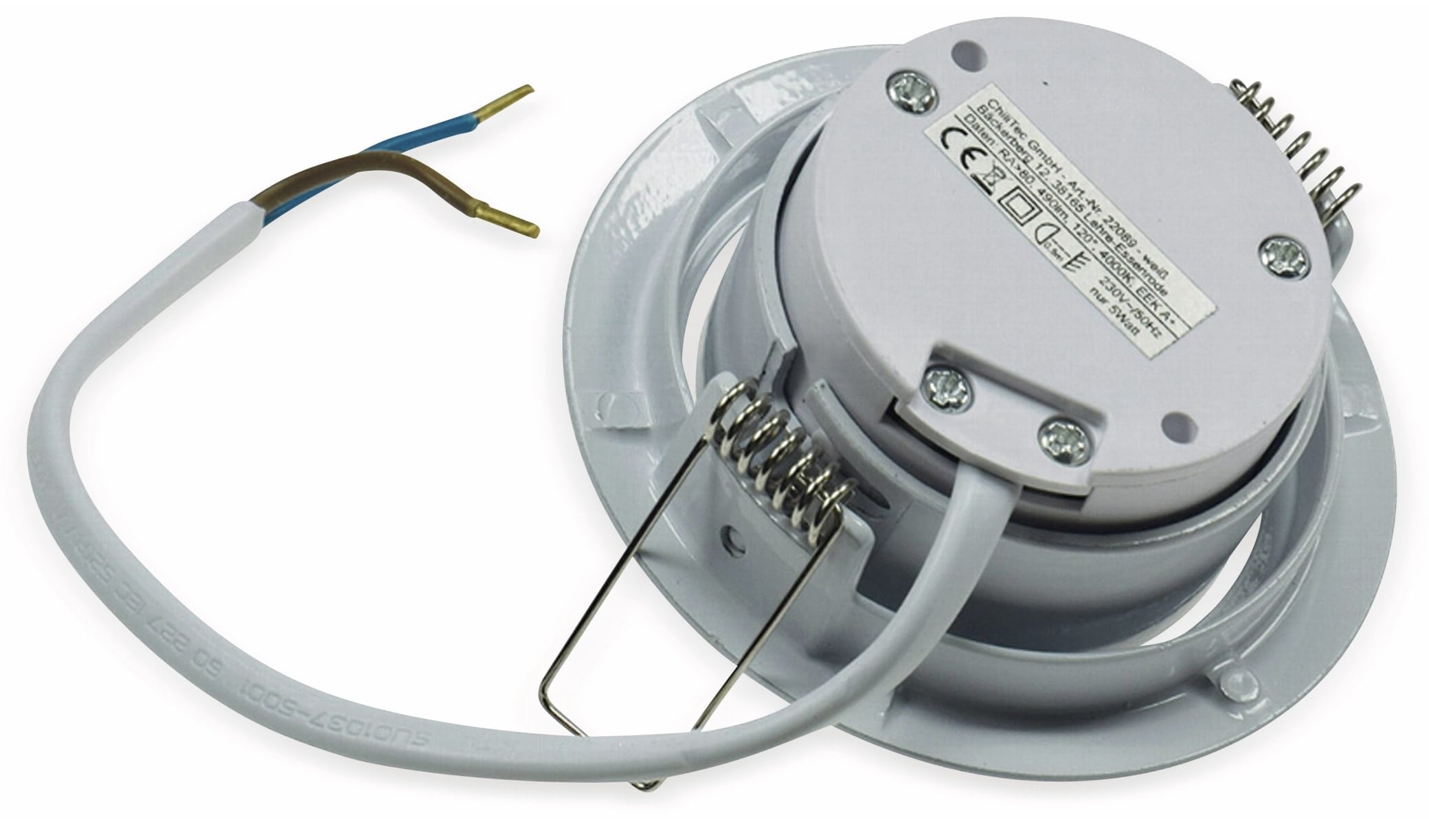 CHILITEC LED-Einbauleuchte "Flat-32" EEK E, 5 W, 490 lm, 4000 K, weiß CHILITEC LED-Einbauleuchte "Flat-32" EEK E, 5 W, 490 lm, 4000 K, weiß