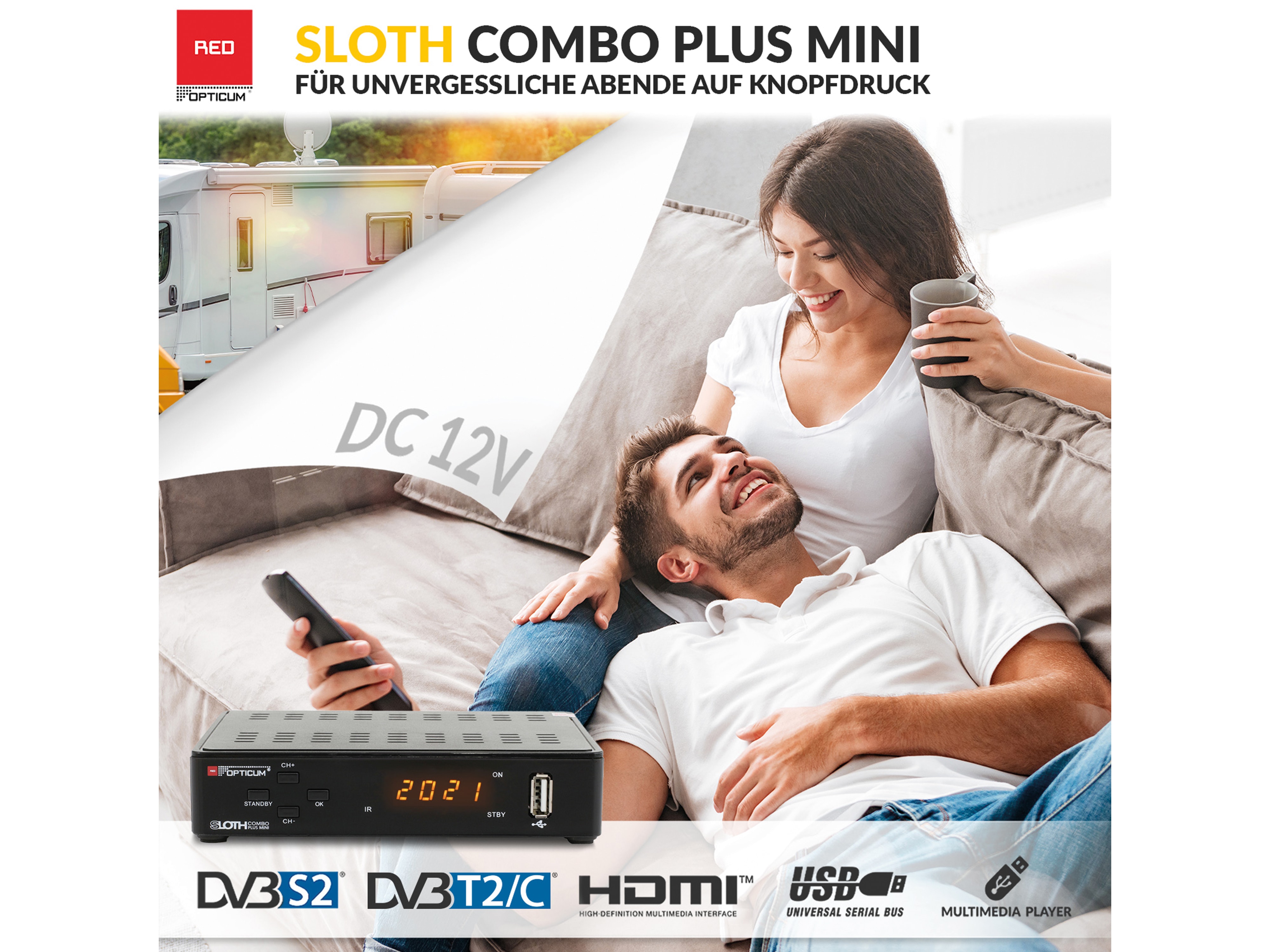 RED OPTICUM SAT-Receiver Sloth Combo plus mini