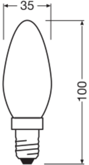 OSRAM LED-Lampe Classic, dimmbar, E14, 2,5 W, 2700 K, EEK: B, 470 lm, warmweiß