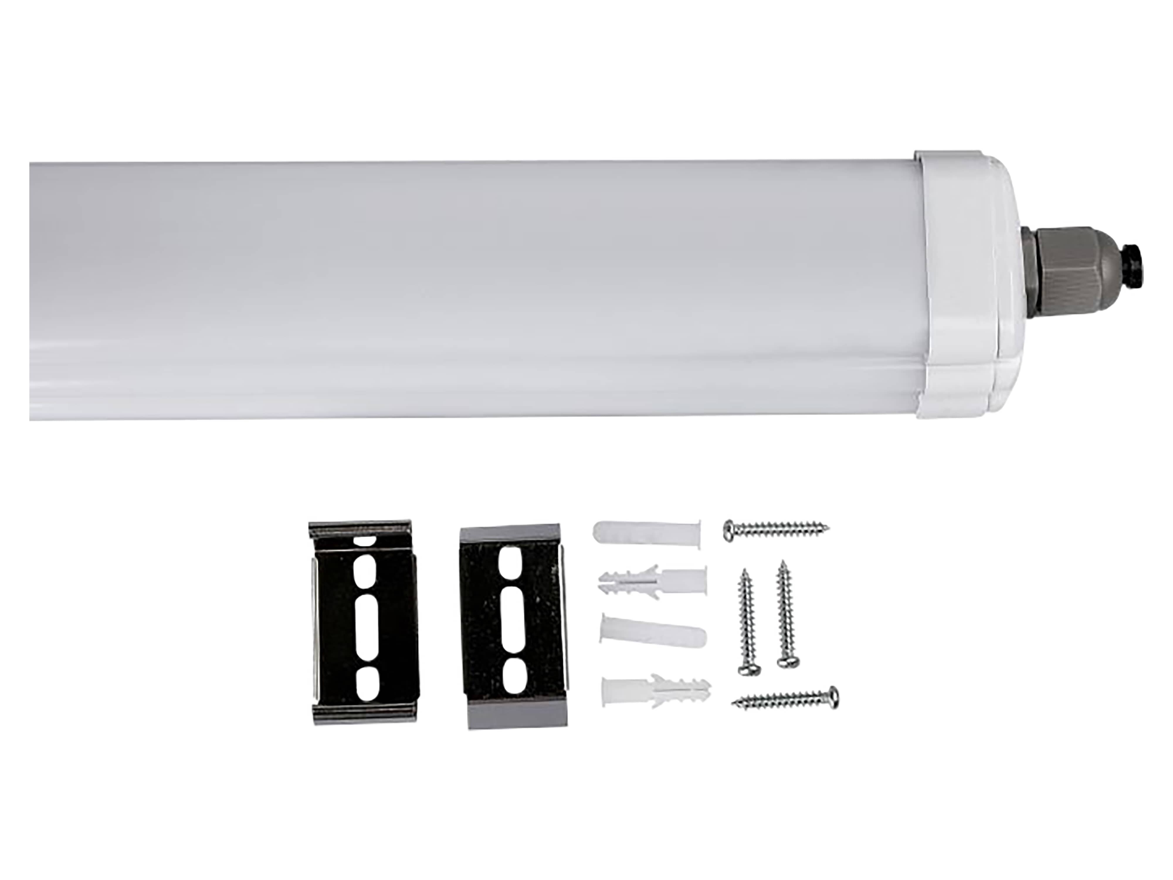 V-TAC LED-Feuchtraumleuchte VT-1574, 48W, 6500K, EEK: E, 6430lm, kaltweiß, IP65, 150 cm
