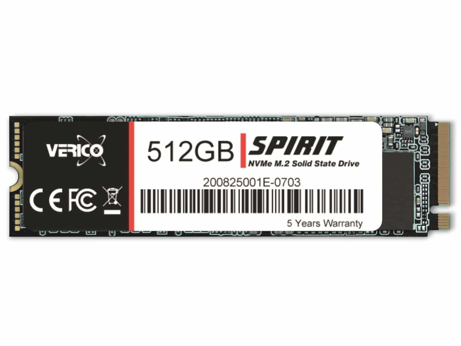 VERICO M.2 SSD Spirit, NVMe, PCIe, 512 GB