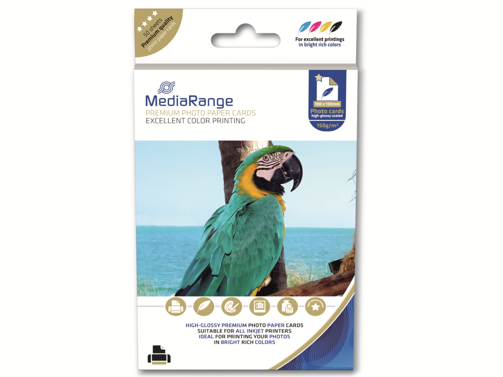 MEDIARANGE Fotopapier, 100x150 mm, 150 g/m², hochglanz, 50 Blatt MEDIARANGE Fotopapier, 100x150 mm, 150 g/m², hochglanz, 50 Blatt