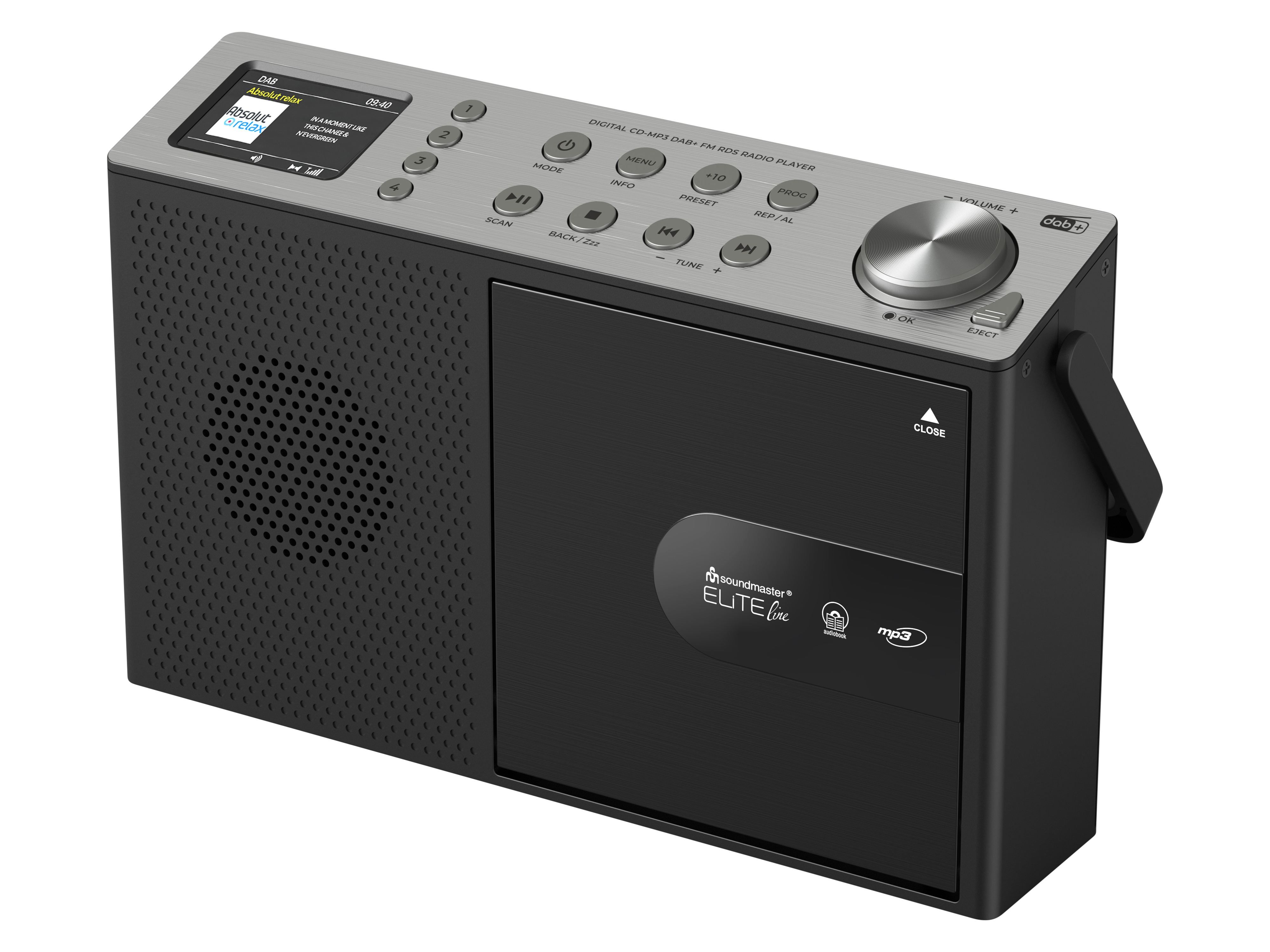 SOUNDMASTER DAB+/UKW-Radio mit CD/MP3, USB, Bluetooth, Farbdisplay