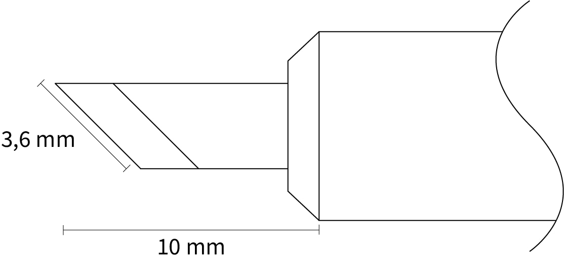 JOY-IT Lötspitze K65, JT-SI01-STK65, messerförmige Spitze, für Lötkolben JT-SI01