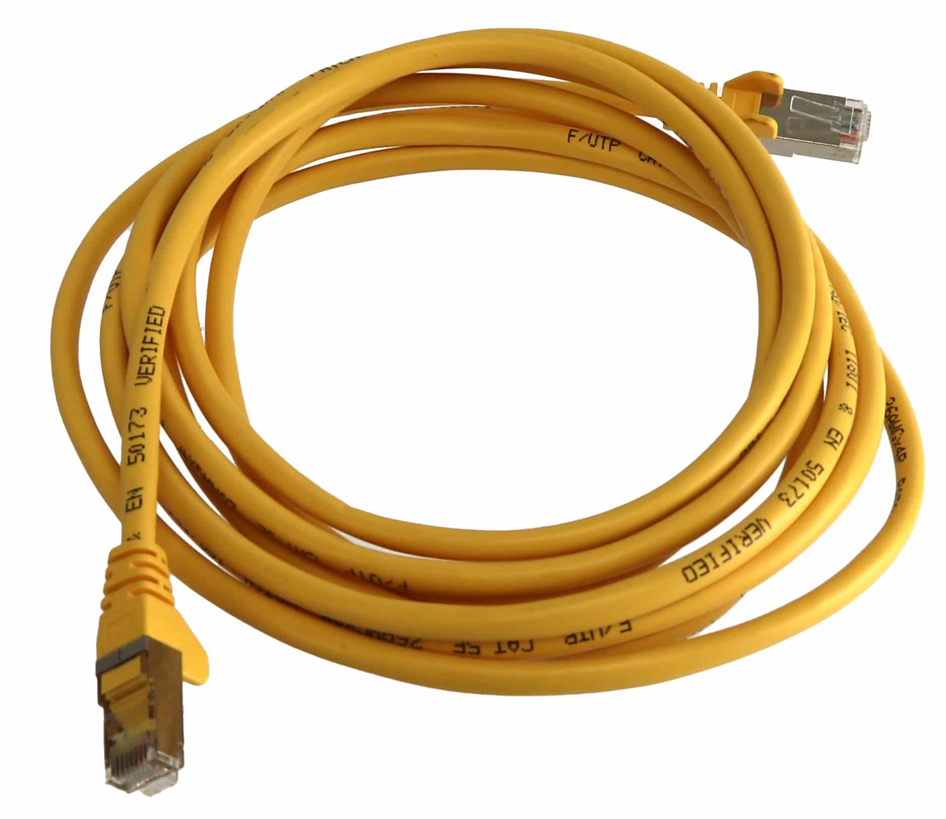 CAT.5E Patchkabel, 3 m, gelb, F/UTP CAT.5E Patchkabel, 1 m, gelb, UTP