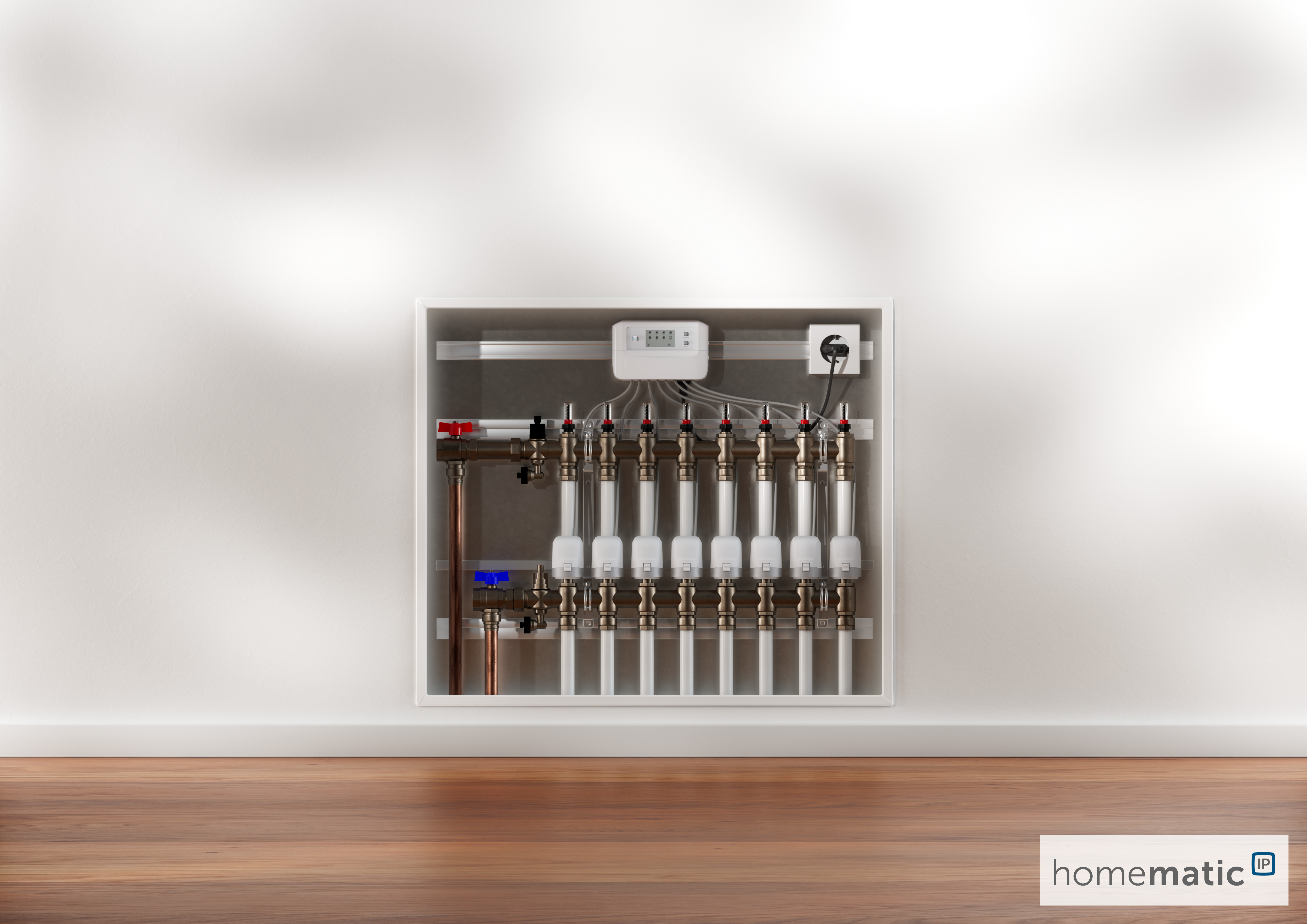 HOMEMATIC IP 161656A0, Fußboden-Heizungscontroller, 8 Kanäle, motorisch