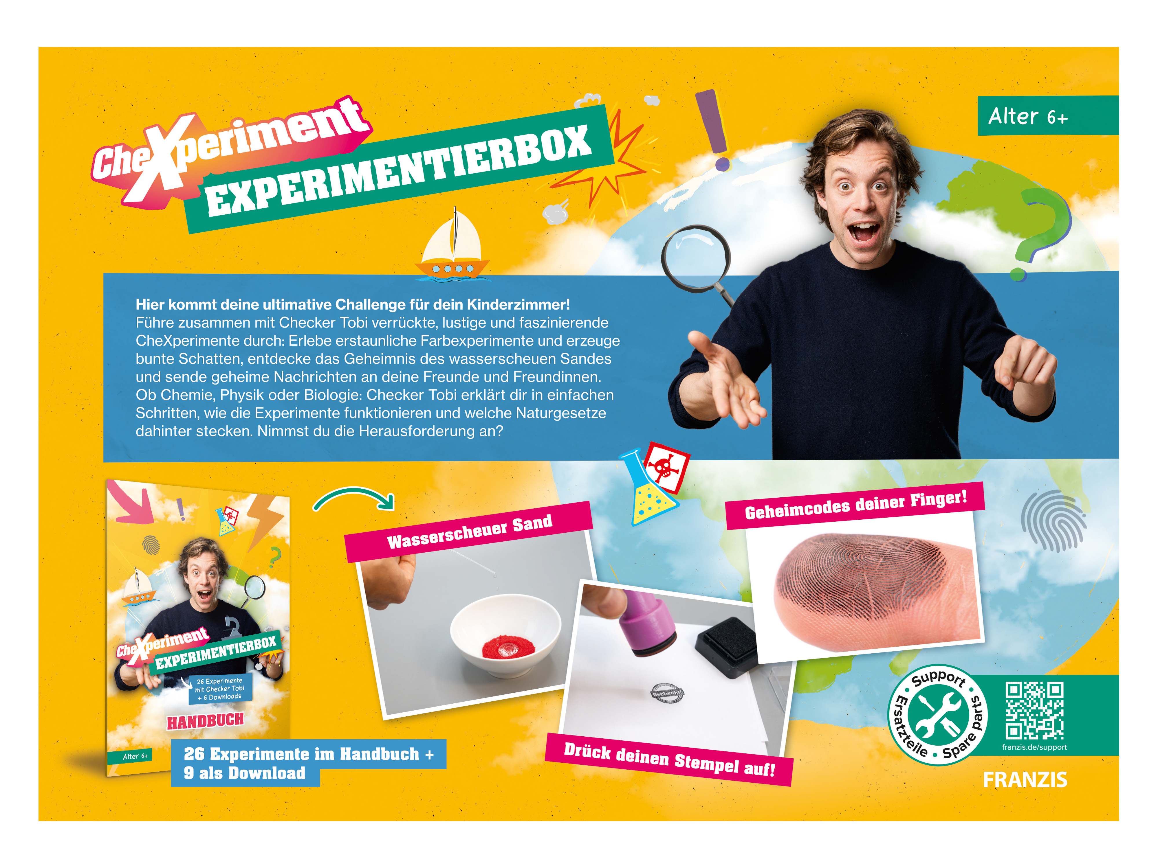 FRANZIS CheXperiment Experimentierbox, Checker Tobi, 67198