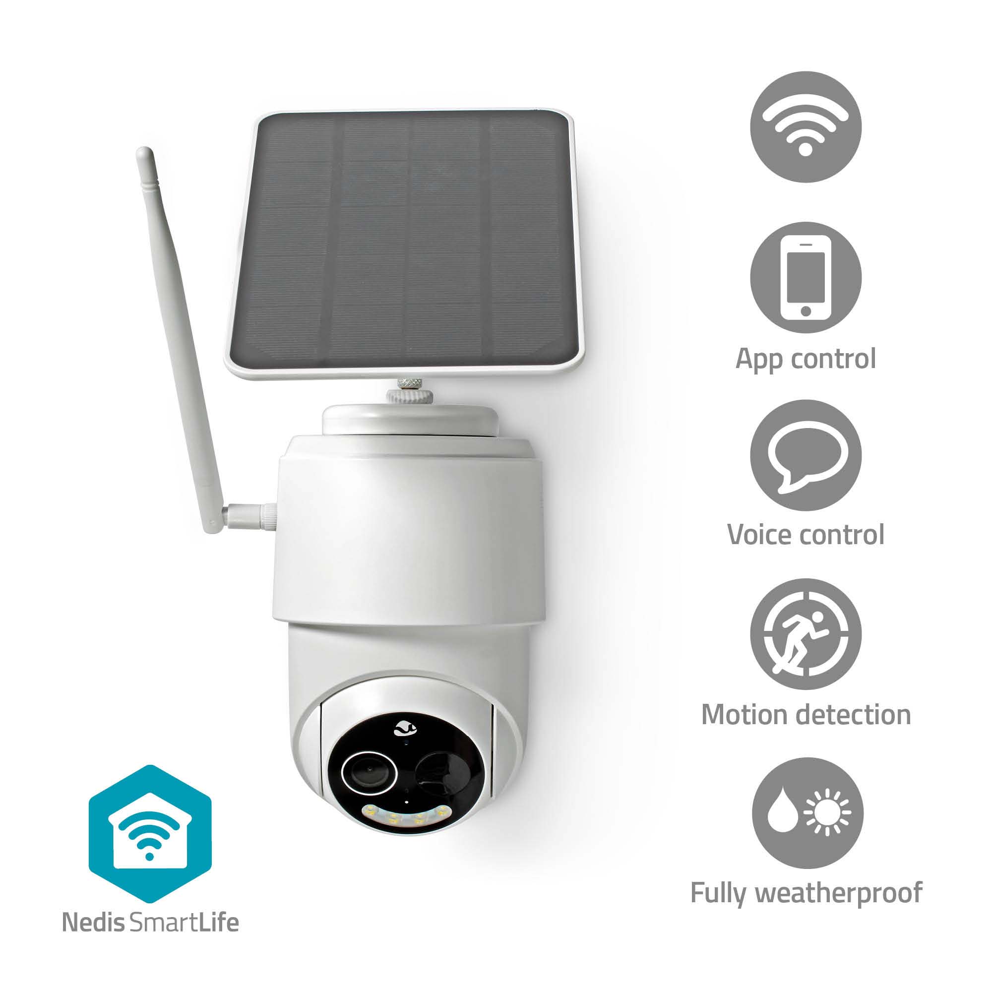 NEDIS Überwachungskamera SmartLife, WIFICBO50WT, Außen, Wi-Fi, weiß