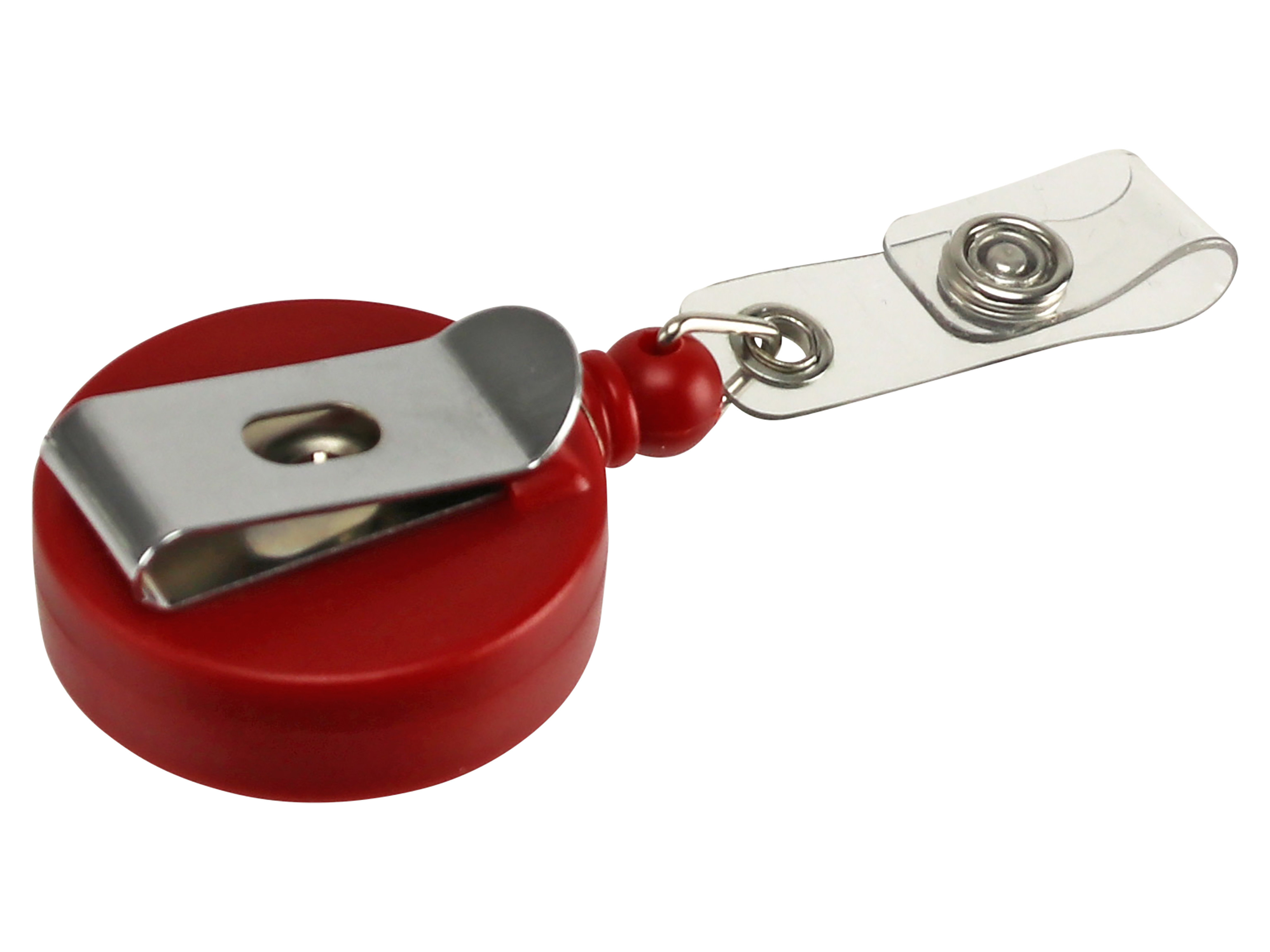 Kartenhalter JoJo, rot, mit Gürtelclip