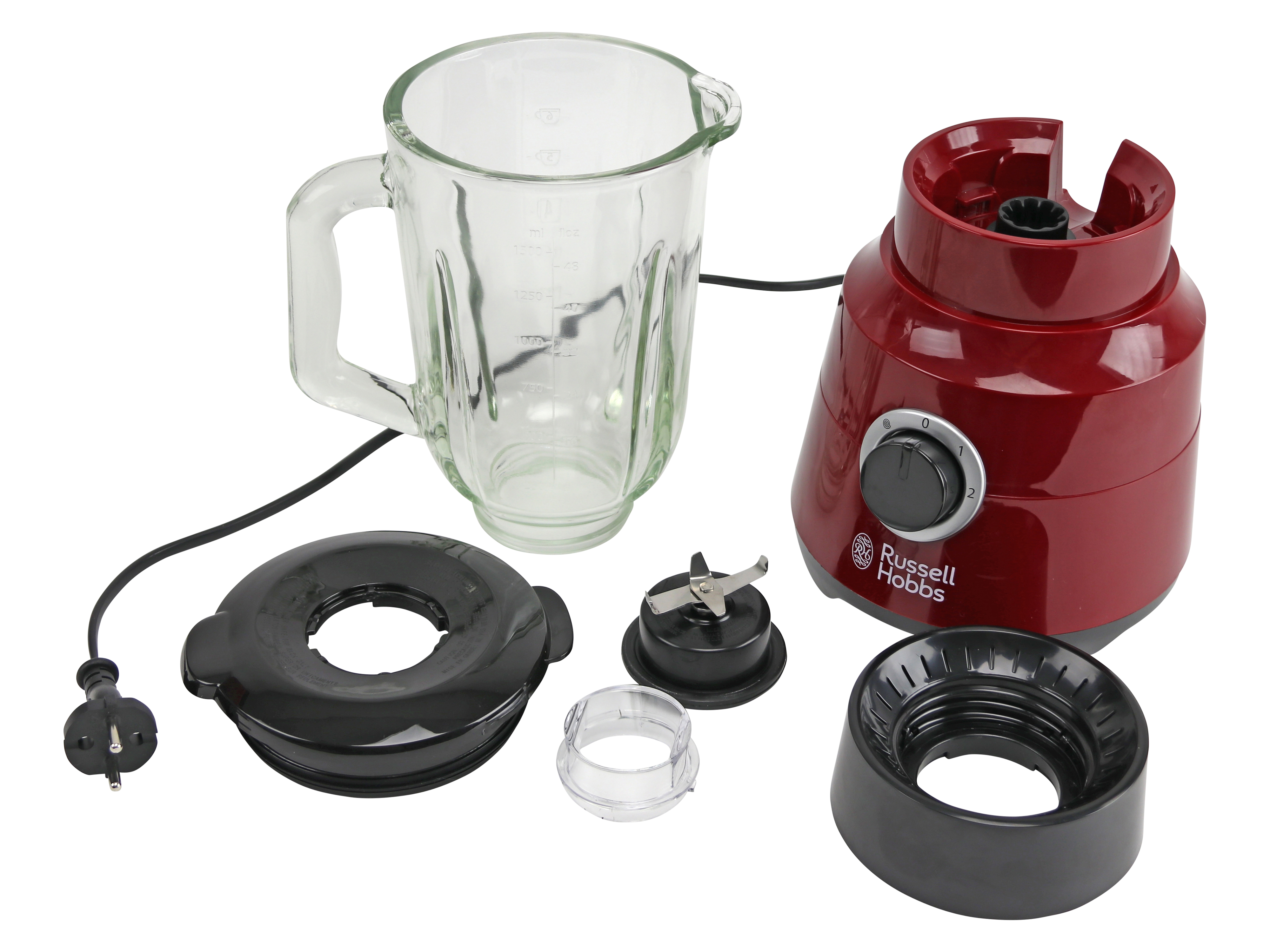 RUSSELL HOBBS Standmixer Desire, 24720-56, 1,5 L, schwarz/rot, 650W