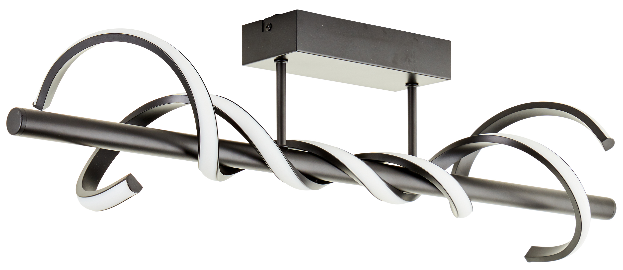 BRILLIANT LED-Deckenleuchte, 16 W, 3000 K, 2100 lm, warmweiß, IP20, schwarz
