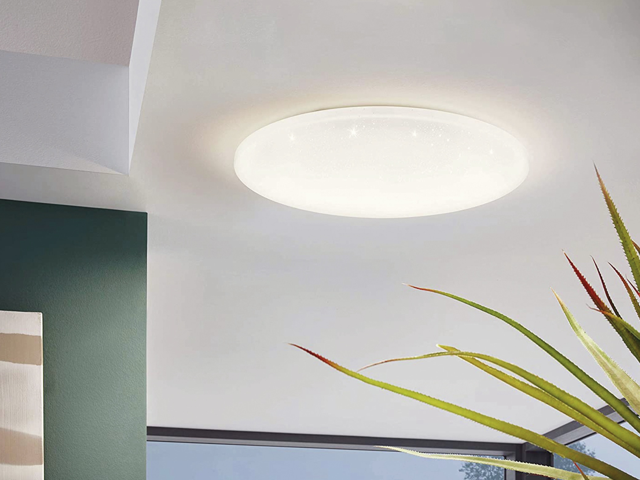 EGLO LED-Deckenleuchte POGLIOLA-S, 36W, 3550 lm, 4000K, 490 mm, Kristalleffekt