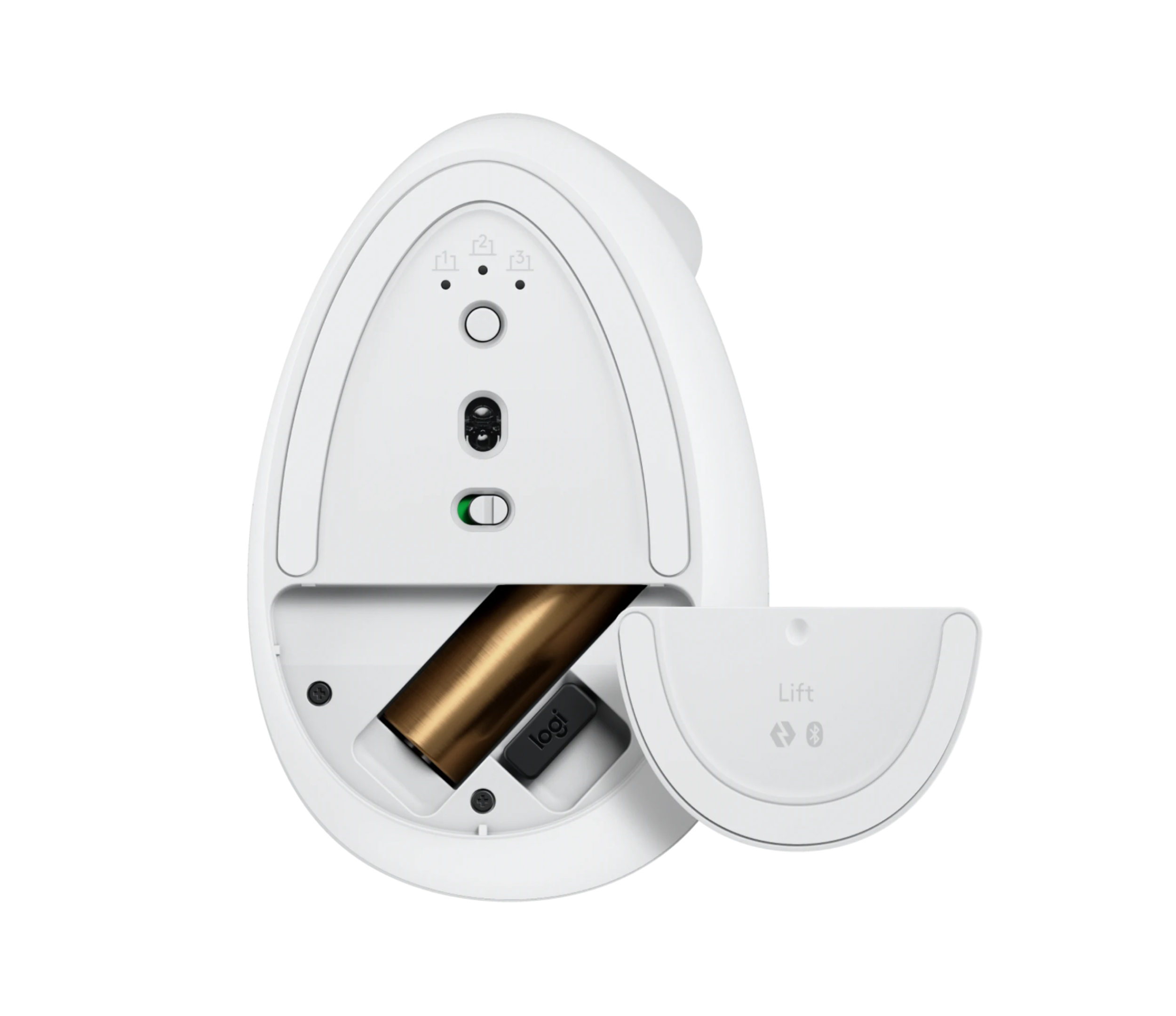 LOGITECH Maus Lift grauweiß