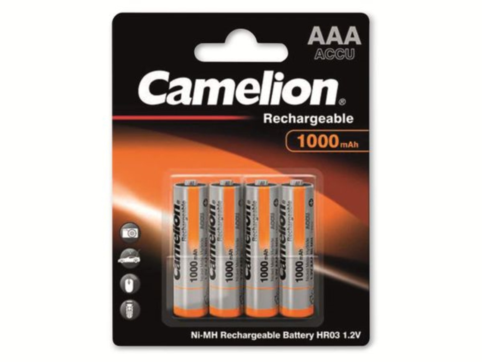 CAMELION NiMH-Micro-Akku 1000 mAh, 4 Stück CAMELION NiMH-Micro-Akku 1000 mAh, 4 Stück