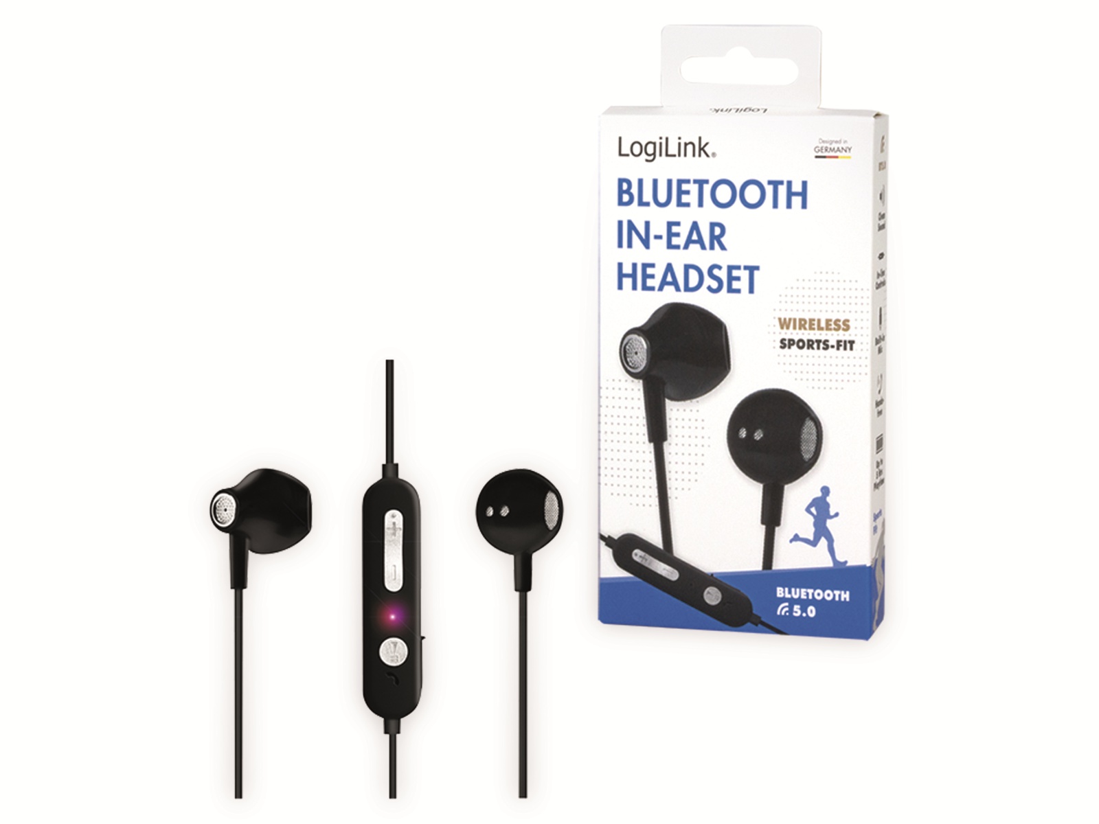 LOGILINK In-Ear Ohrhörer BT0056, Bluetooth 5.0, inkl. Mikrofon, schwarz LOGILINK In-Ear Ohrhörer BT0056, Bluetooth 5.0, inkl. Mikrofon, schwarz