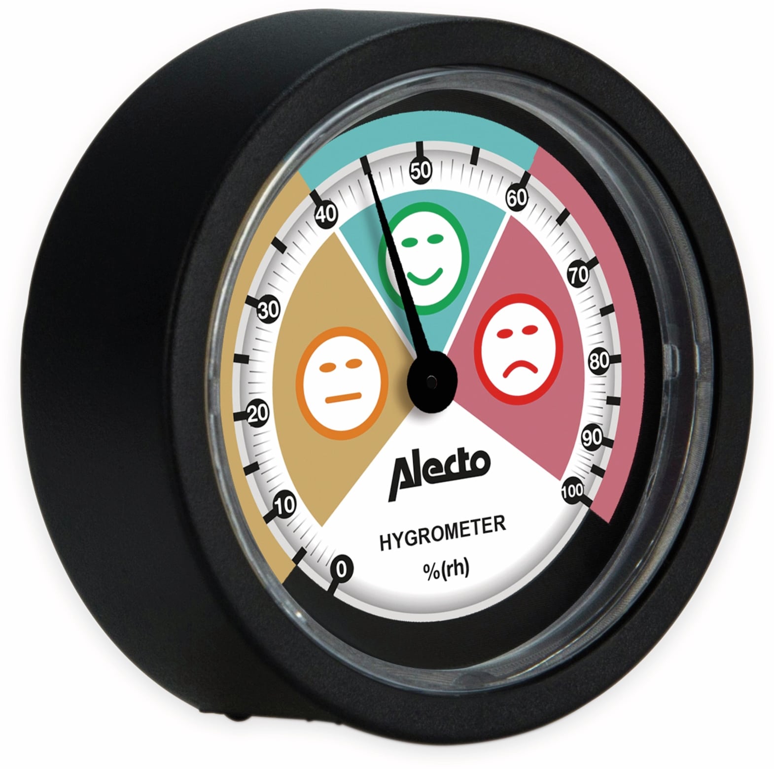 ALECTO Analoges Hygrometer WS-05, für den Innenbereich, schwarz ALECTO Analoges Hygrometer WS-05, für den Innenbereich, schwarz