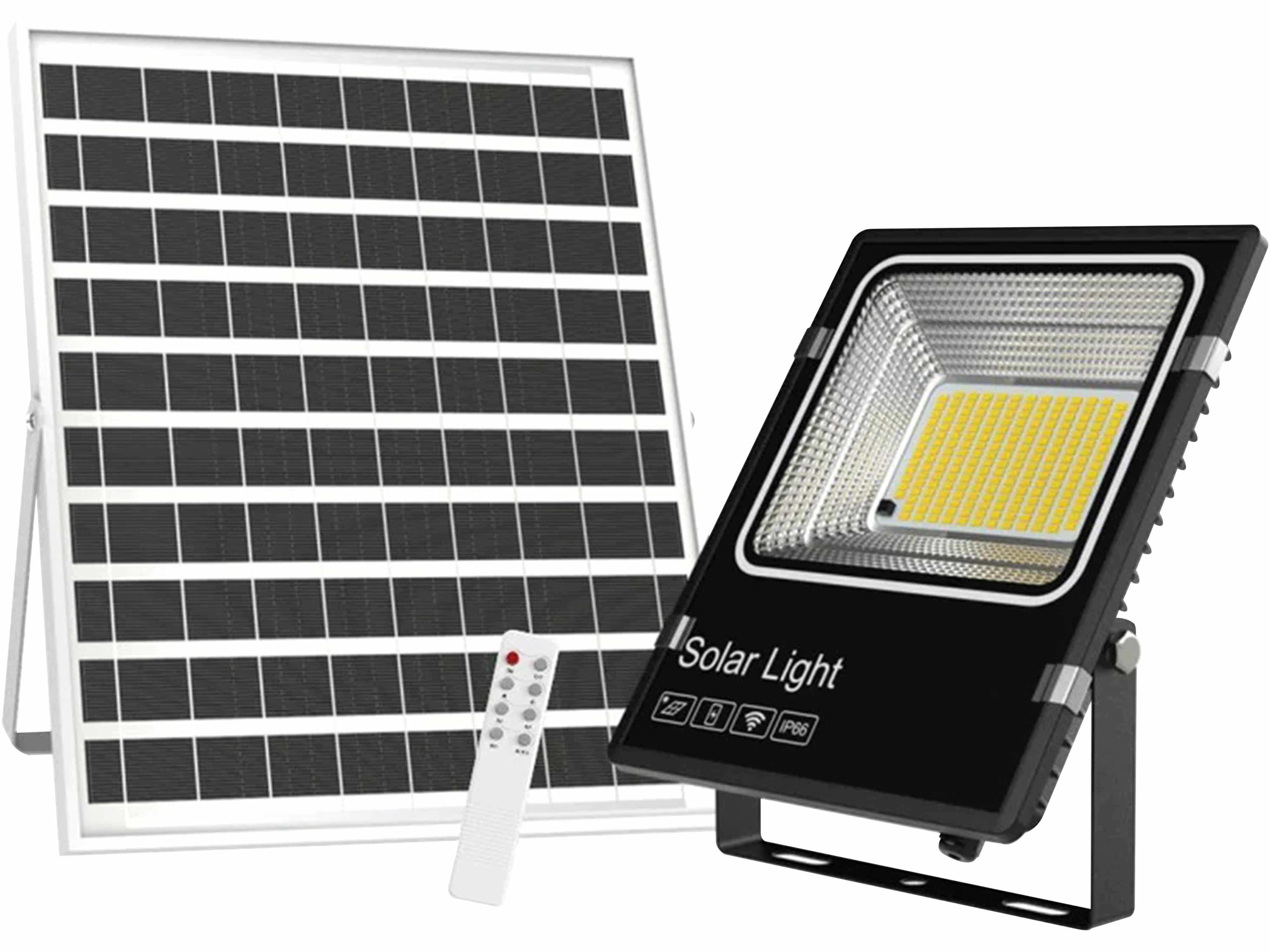 LUXULA Solar LED-Fluter, Akku, 6W PV, Fernbedienung, 50W, 700lm, 6500K