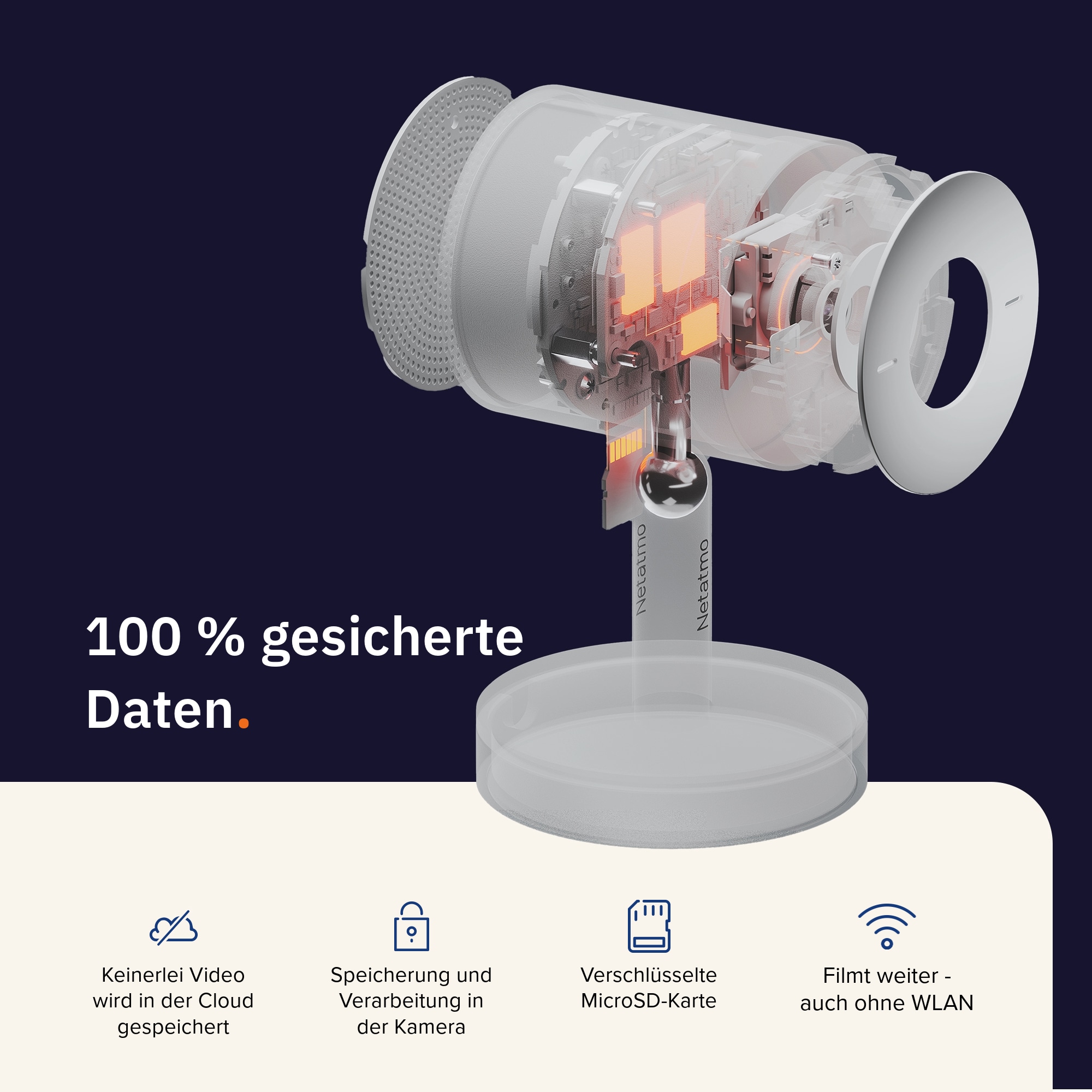 NETATMO Überwachungskamera NPC-W-EC, schwarz, innen NETATMO Überwachungskamera NPC-W-EC, schwarz, innen