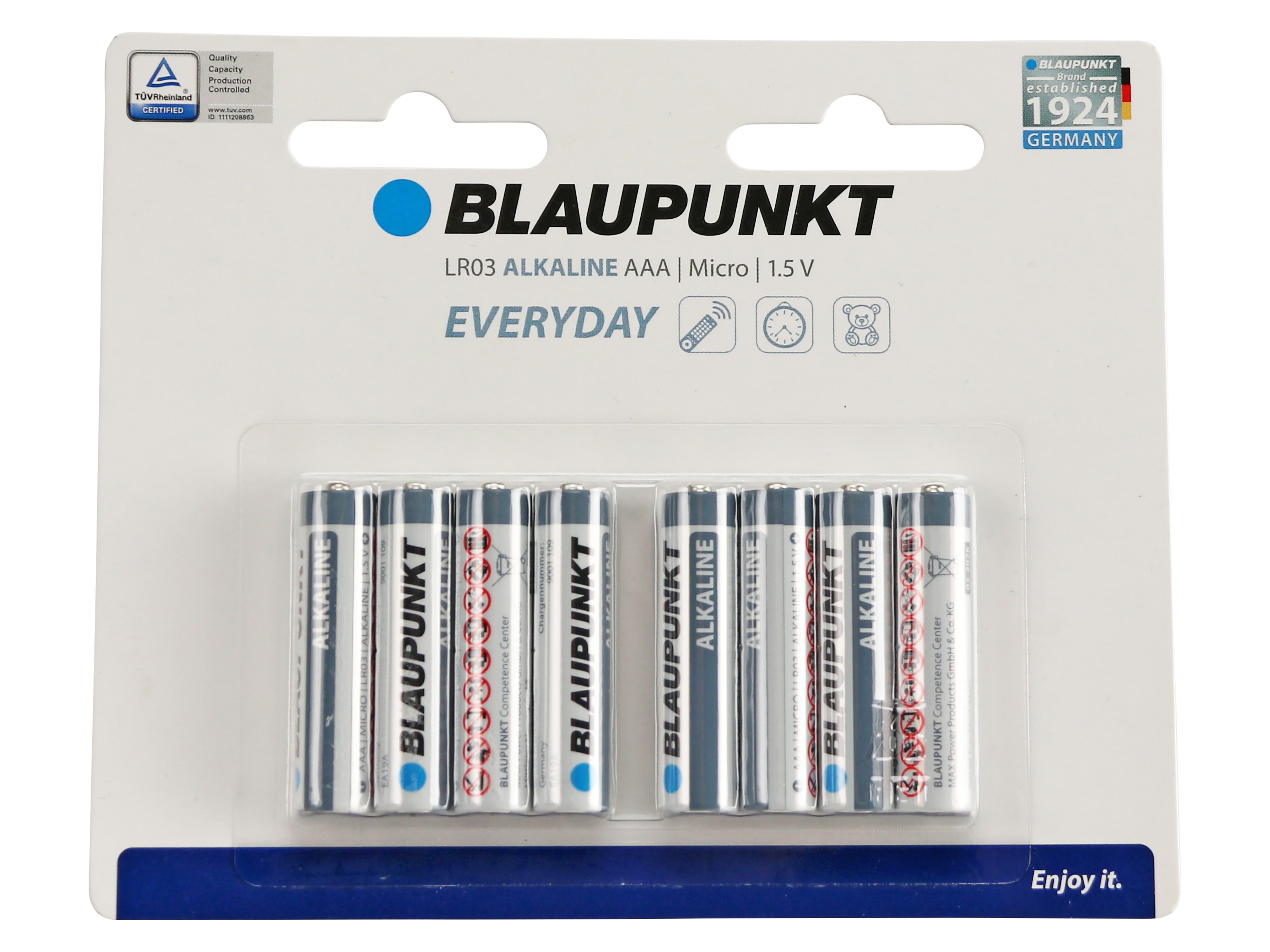 BLAUPUNKT Micro-Batterie, EVERYDAY, Alkaline, 8 Stück, MHD 3/2026 BLAUPUNKT Micro-Batterie, EVERYDAY, Alkaline, 8 Stück, MHD 3/2026