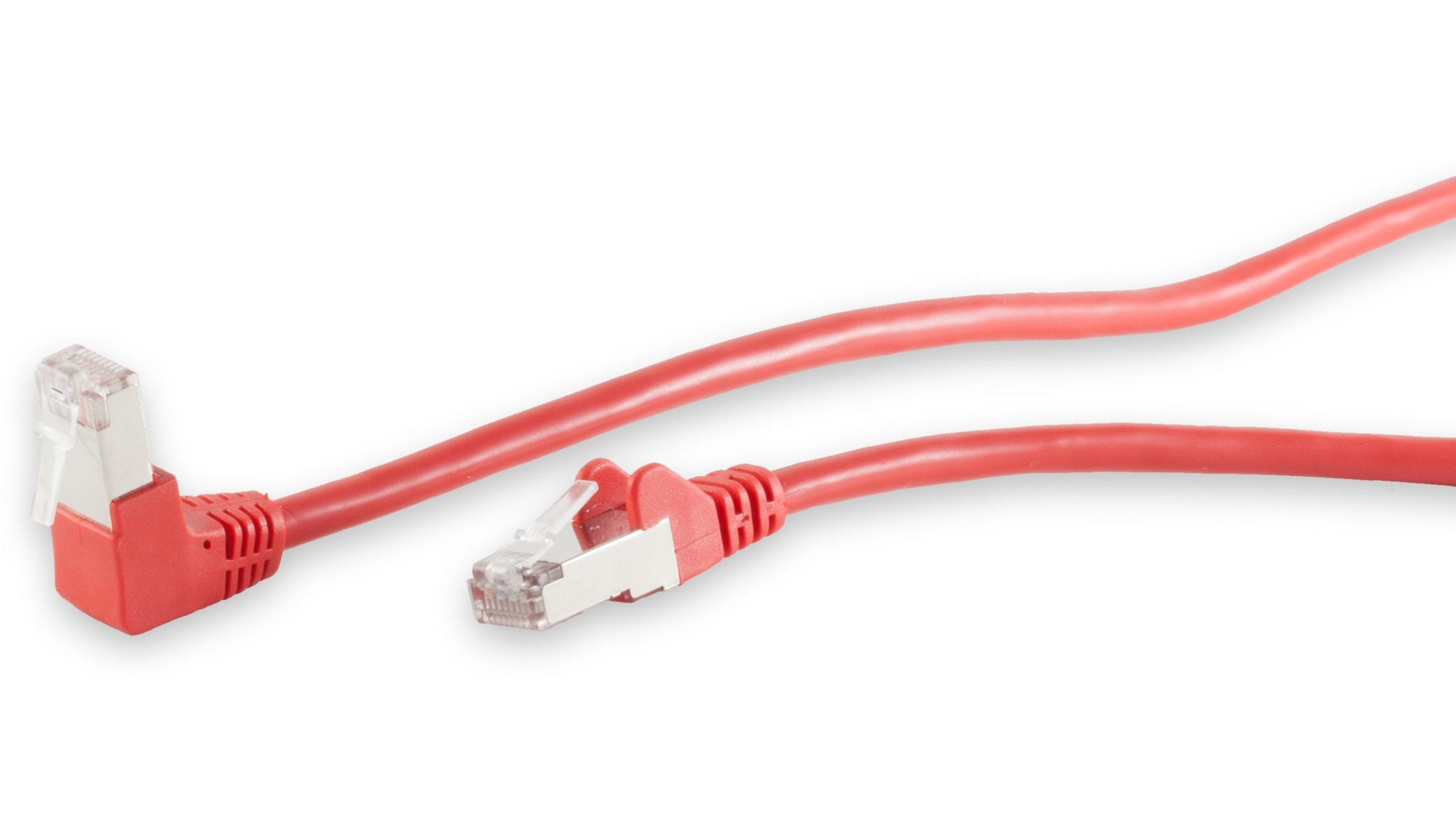 S-IMPULS CAT.6 Patchkabel, S/FTP, 90°-gerade, 0,25 m, rot S-IMPULS CAT.6 Patchkabel, S/FTP, 90°-gerade, 0,25 m, rot