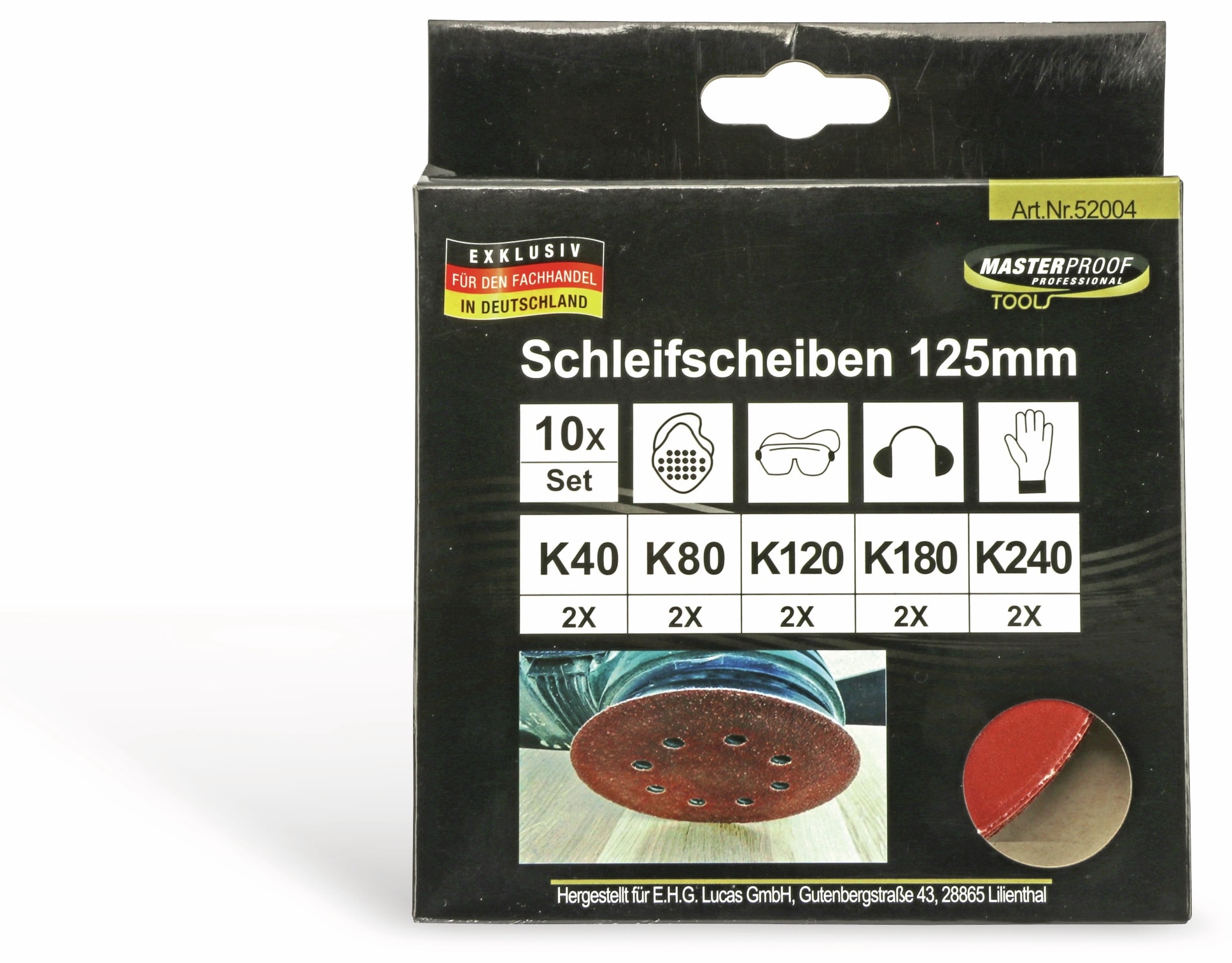 Schleifscheiben-Set, Ø 125 mm, 10 Stück