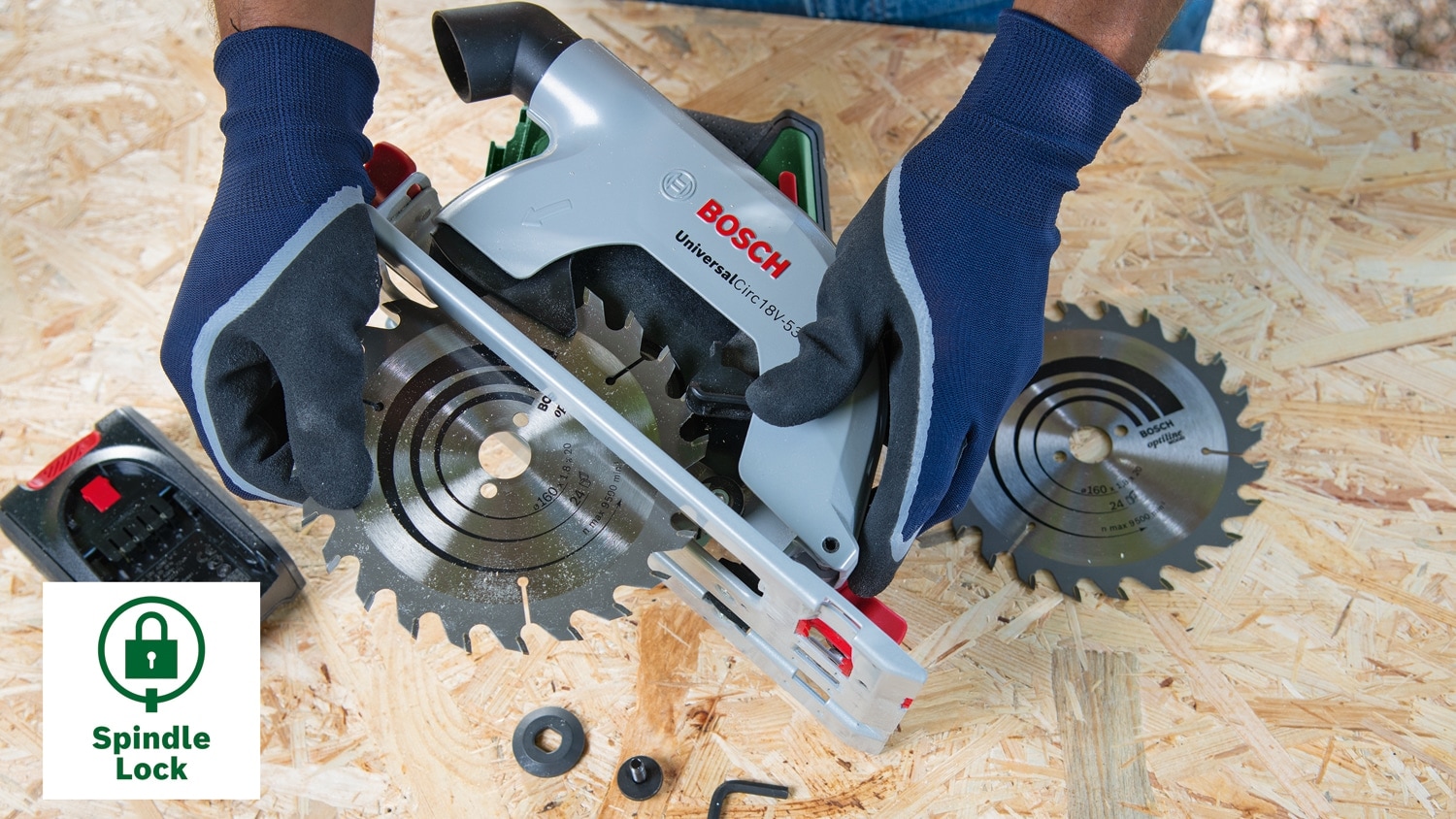 BOSCH Akku-Handkreissäge UniversalCirc 18V-53, 06033B1400, Solo BOSCH Akku-Handkreissäge UniversalCirc 18V-53, 06033B1400, Solo