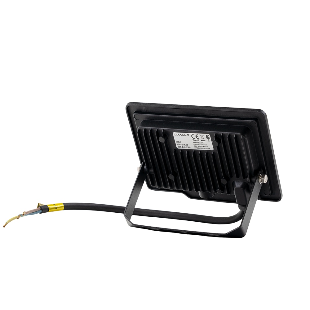 LUXULA RGB LED-Fluter LX400181, 20W, IP65, schwarz, mit Fernbedienung