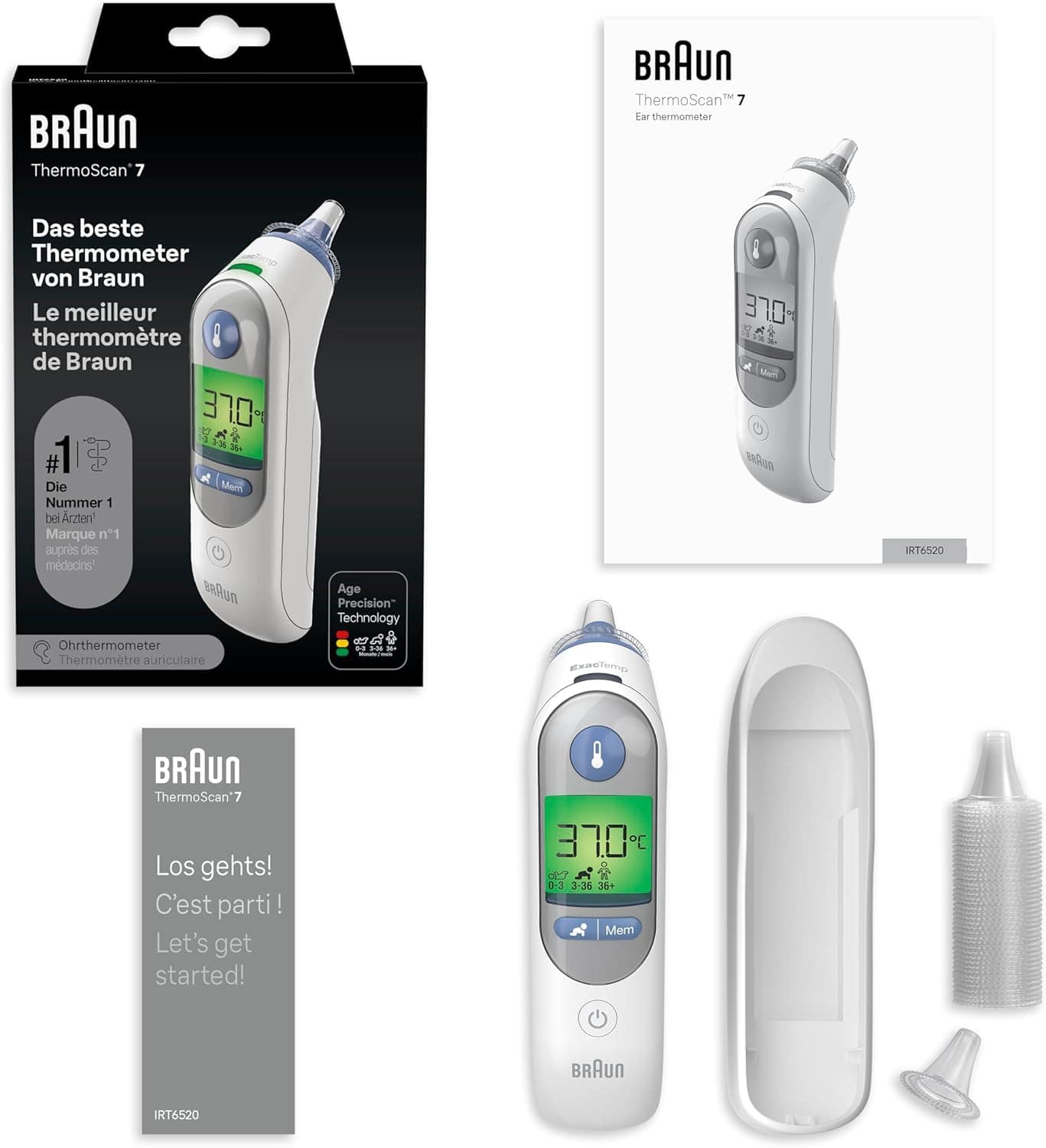 BRAUN Fieberthermometer IRT 6520, ThermScan 7, weiß BRAUN Fieberthermometer IRT 6520, ThermScan 7, weiß