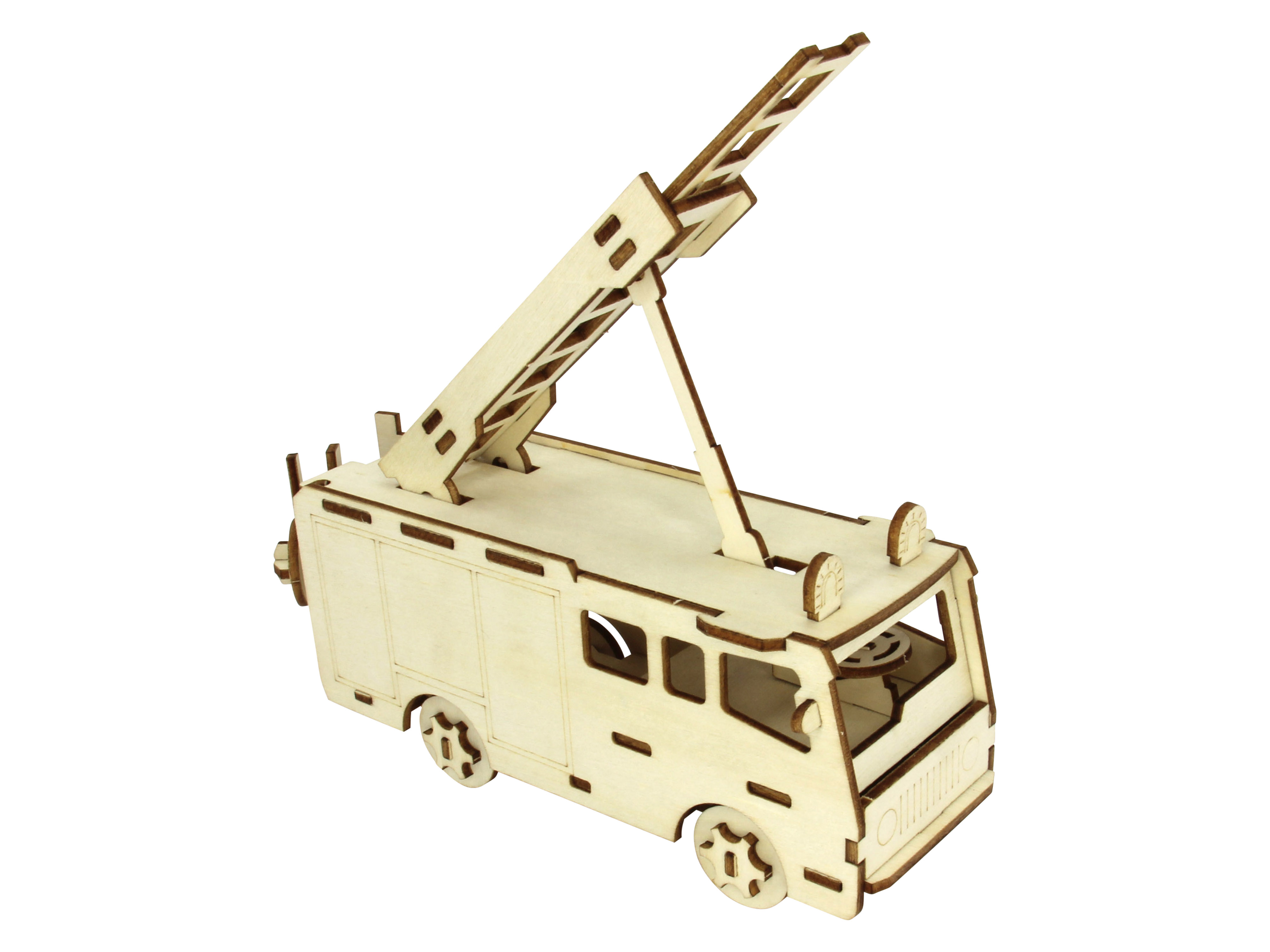 SOL-EXPERT 3D Holz Puzzle Feuerwehrauto