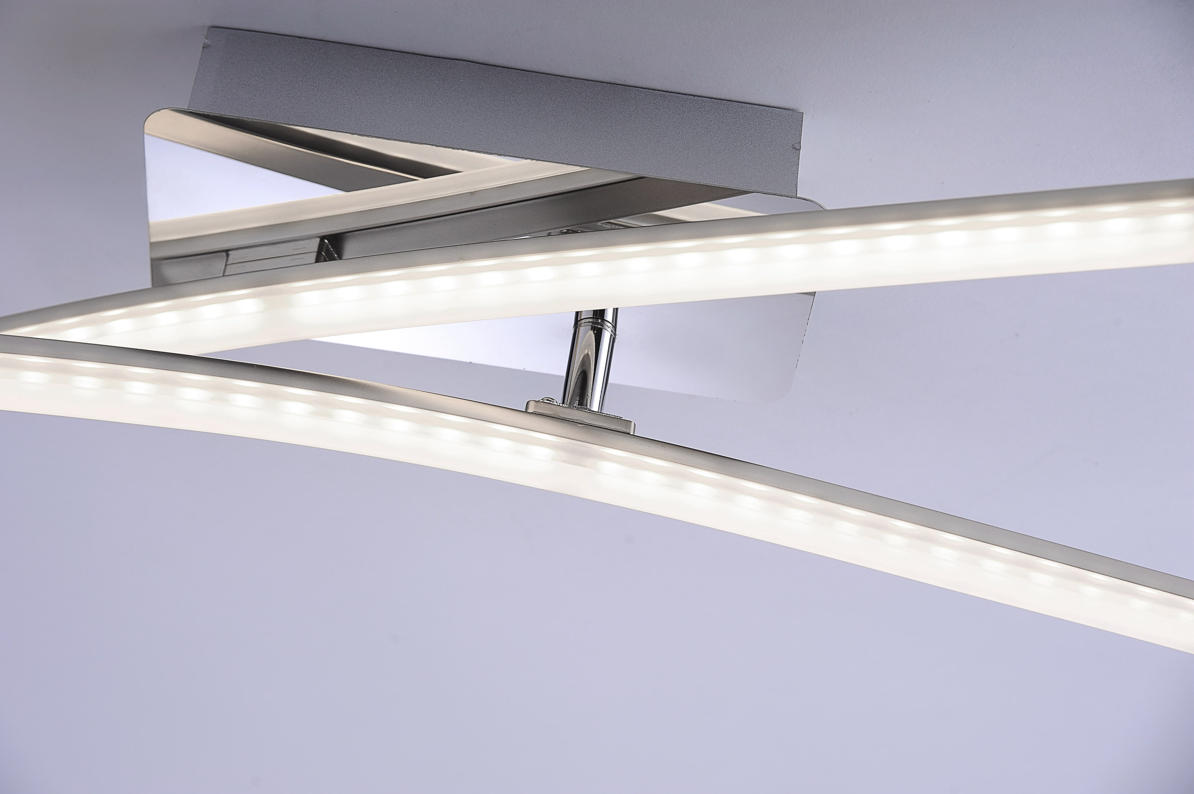 JUST LIGHT LED-Deckenleuchte 11270-55 stahlfarbig, 7,3W, 1000lm, 3000K