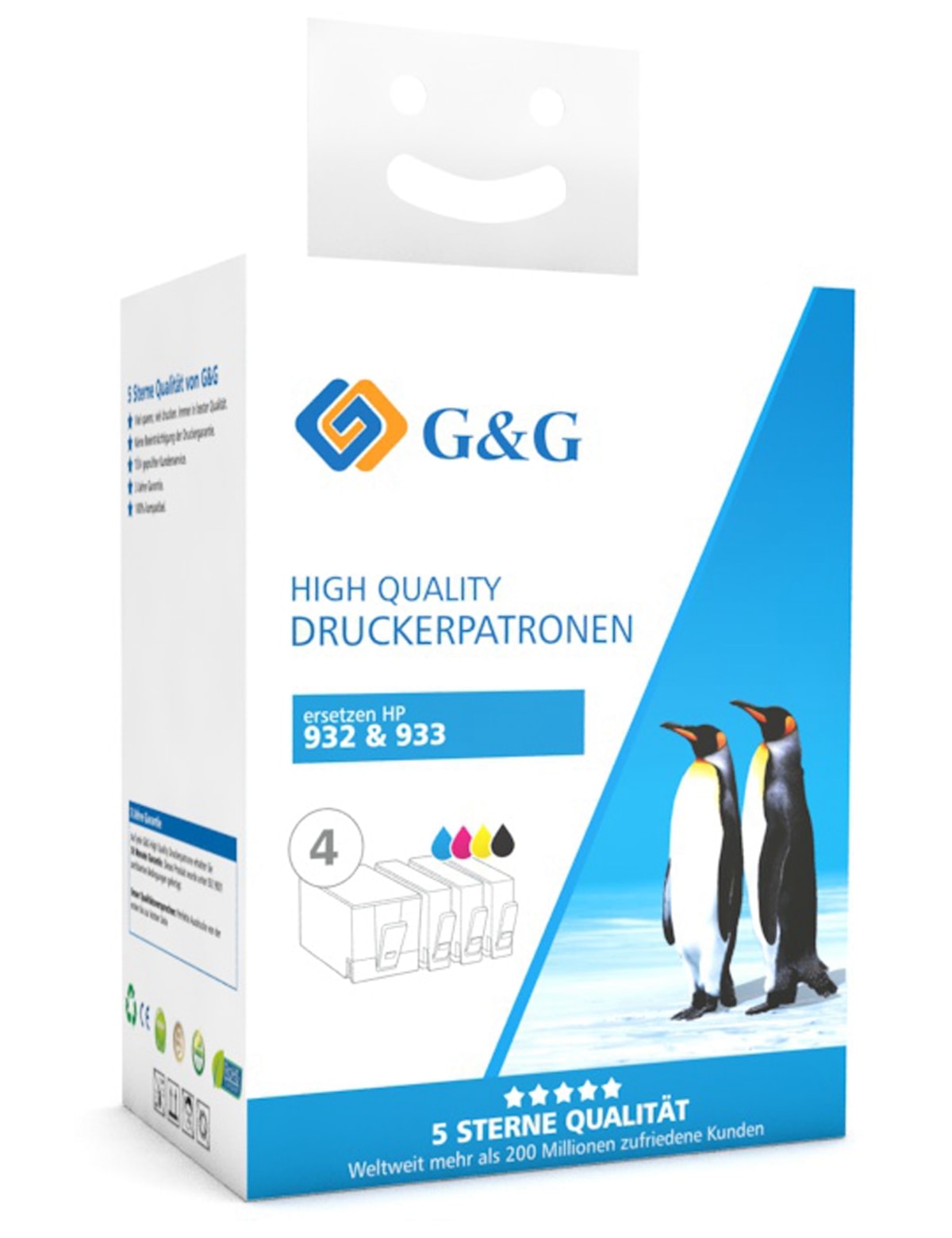 G&G Tinten-Multipack kompatibel zu HP, color + schwarz