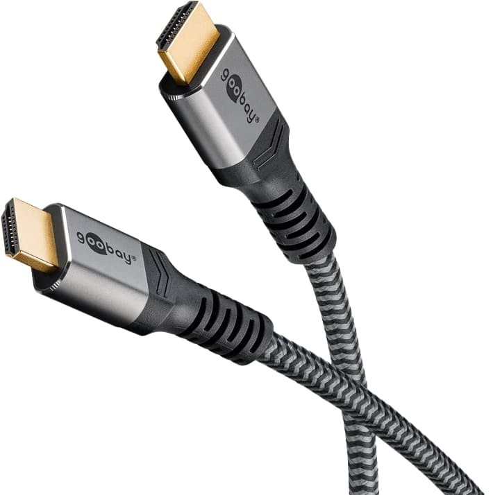 GOOBAY HDMI Kabel Plus High Speed 4K schwarz/silber, 3 m GOOBAY HDMI Kabel Plus High Speed 4K schwarz/silber, 3 m