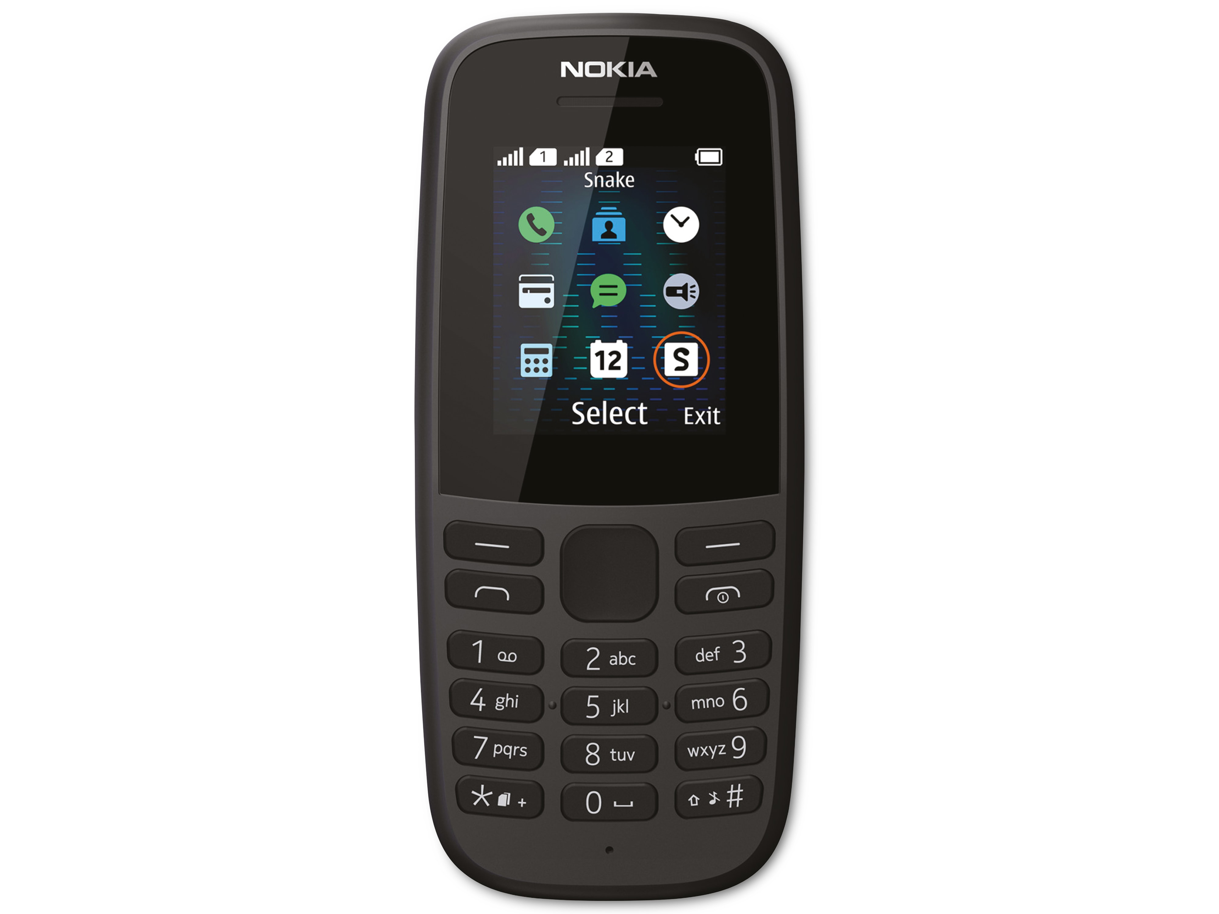 NOKIA Handy 105, schwarz, Dual SIM