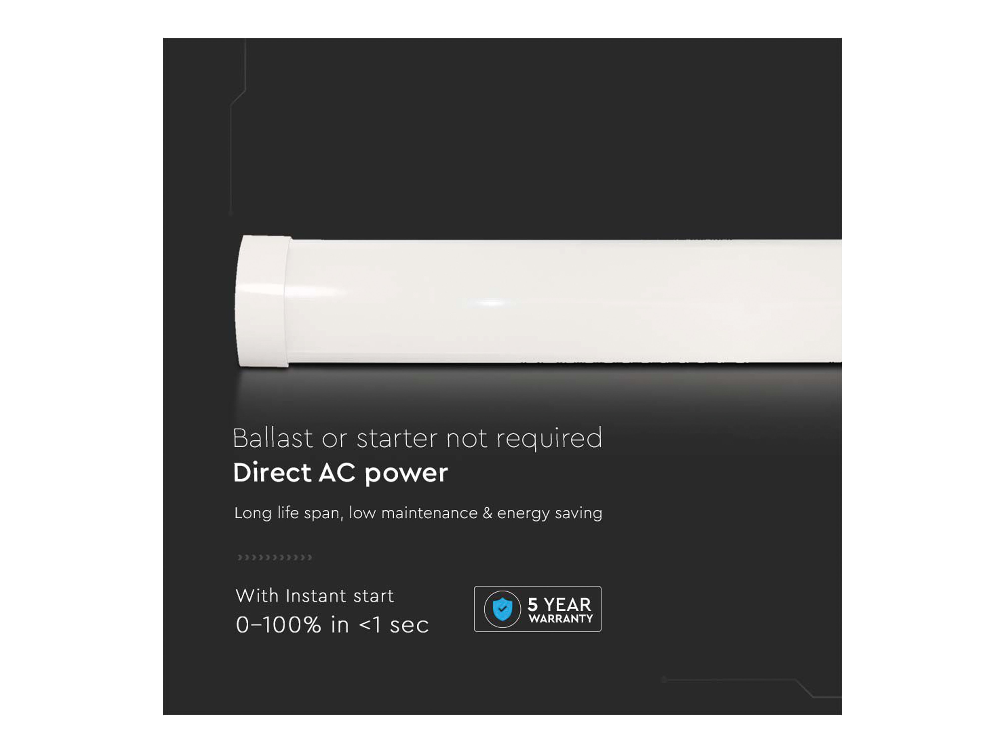 V-TAC LED-Deckenleuchte, VT-8-20 (663) EEK: E, 20W, 2400 lm, 600 mm, 4000 K V-TAC LED-Deckenleuchte, VT-8-20 (663) EEK: E, 20W, 2400 lm, 600 mm, 4000 K
