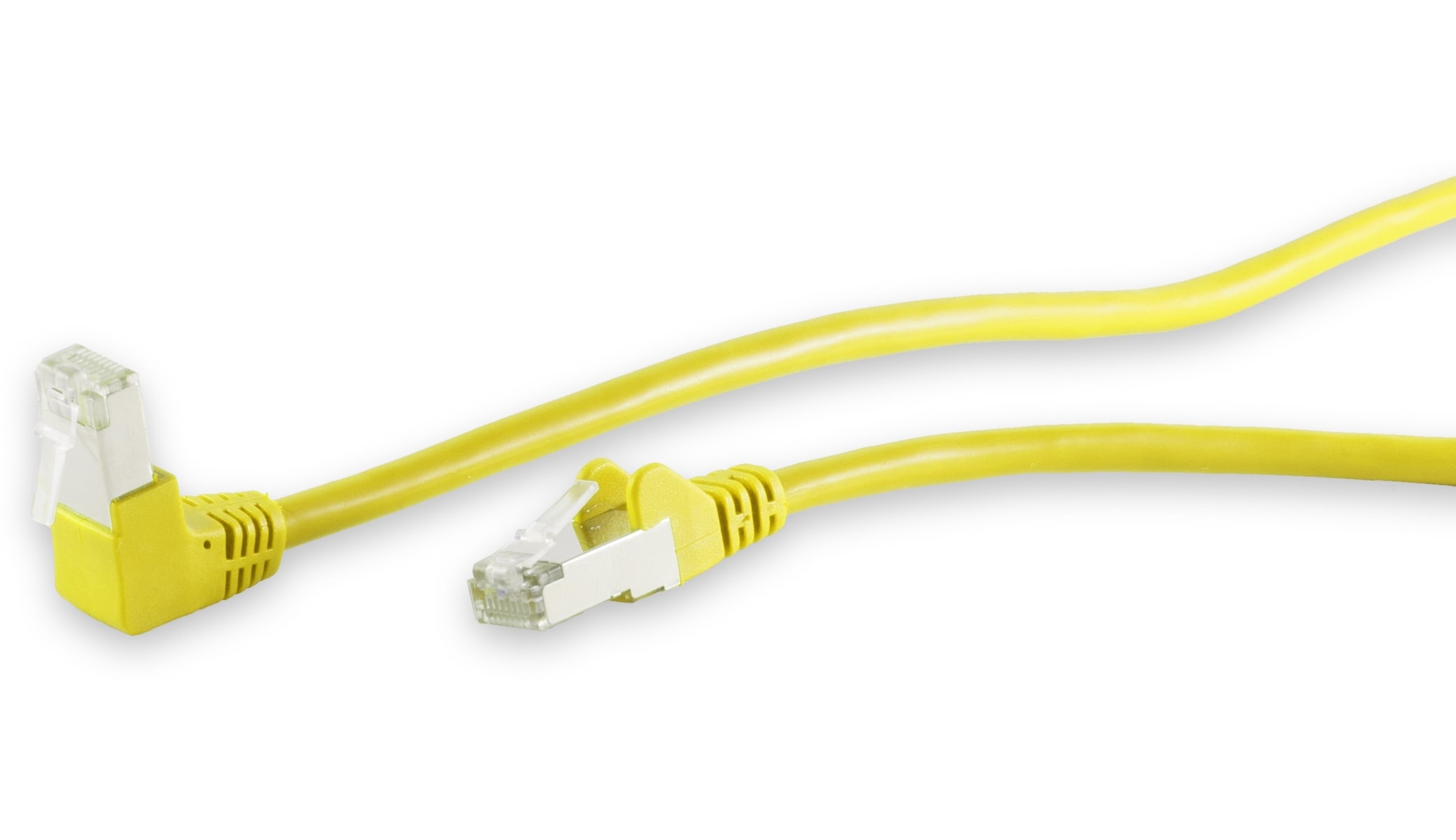 CAT.6 Patchkabel, S/FTP, 90°-gerade, 2,0 m, gelb CAT.6 Patchkabel, S/FTP, 90°-gerade, 2,0 m, gelb
