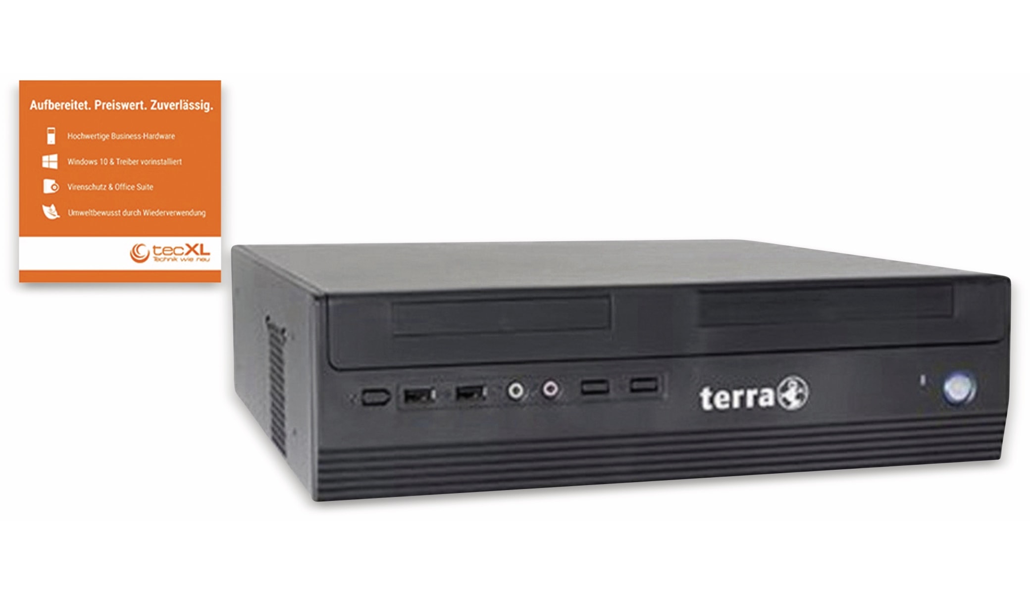 TERRA PC 5000 Silent, i3, 8GB RAM, 256GB SSD, Win10P, Refurbished