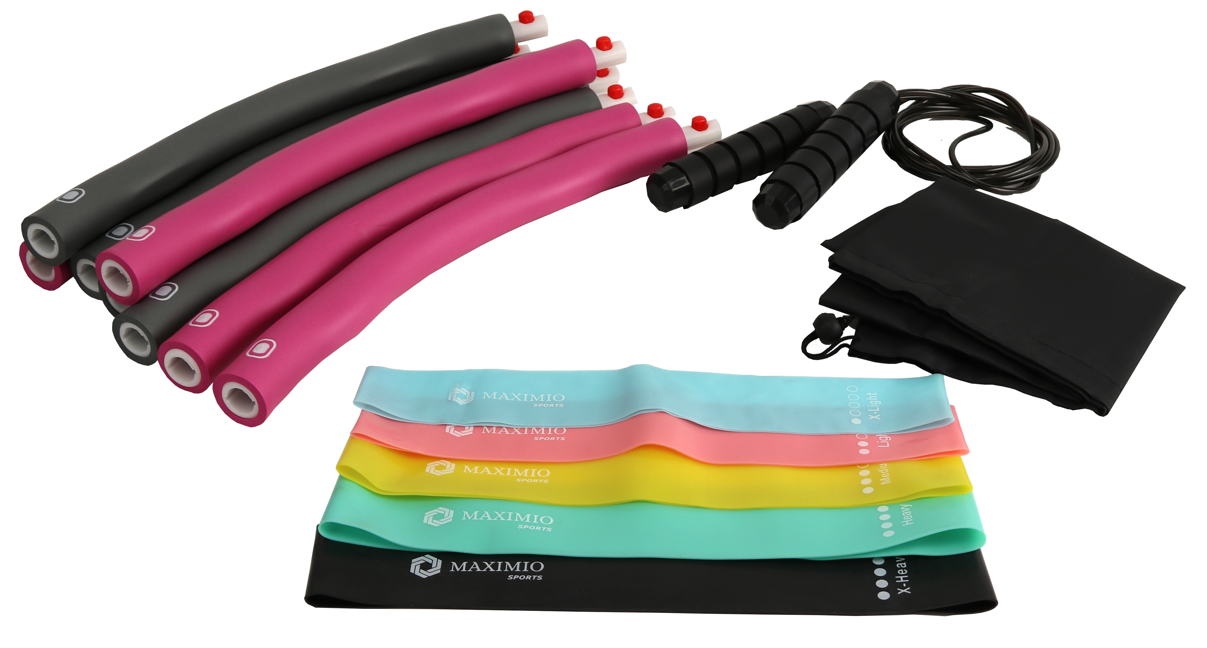 Hula-Hoop-Set, MAXIMIO Sports, pink