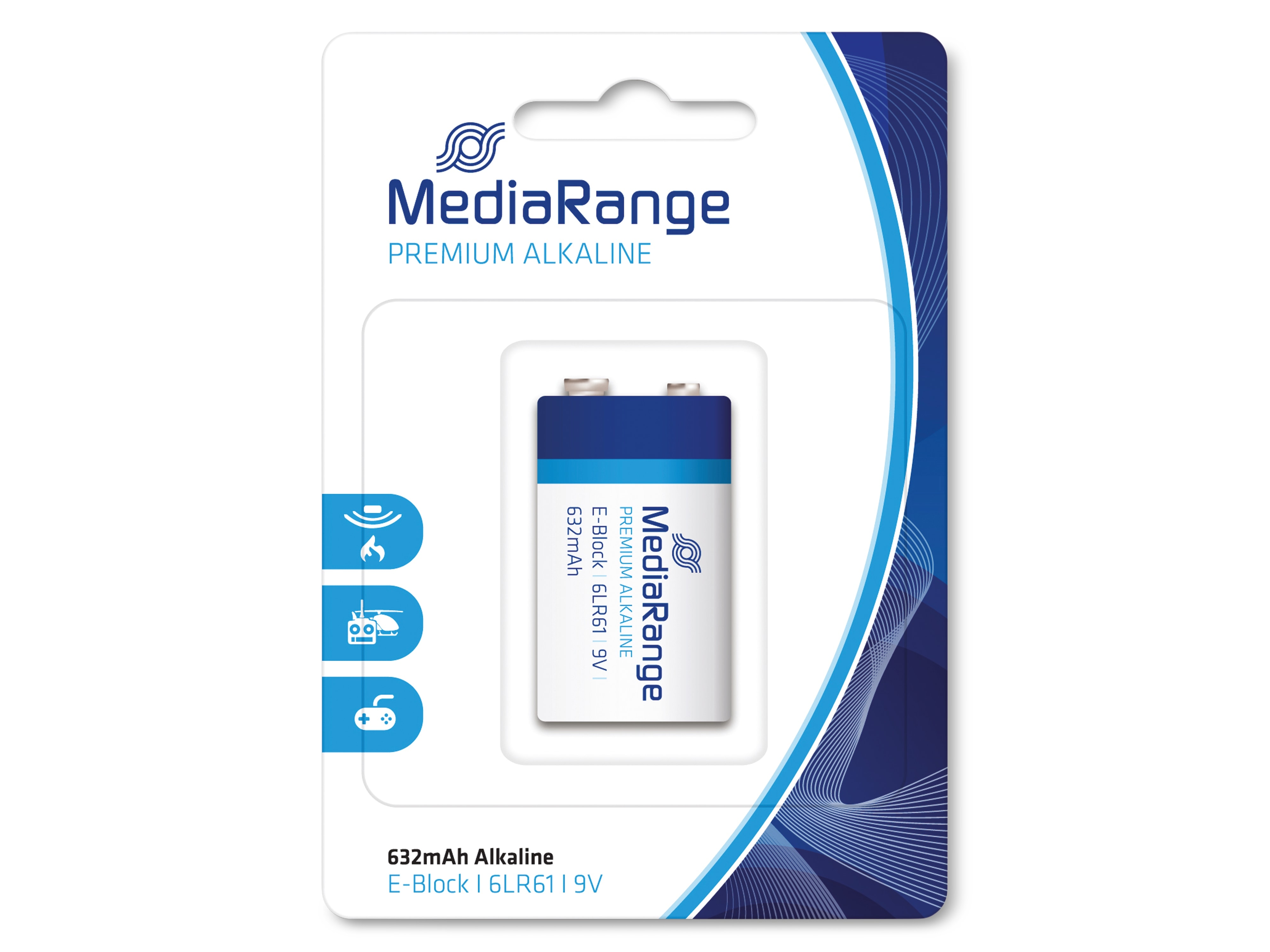 MEDIARANGE Aklaline Batterien MRBAT107, E-Block 9V