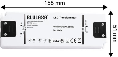 BLULAXA LED Netzteil, 30 W für 12 V- LED-Lampen u. Stripes